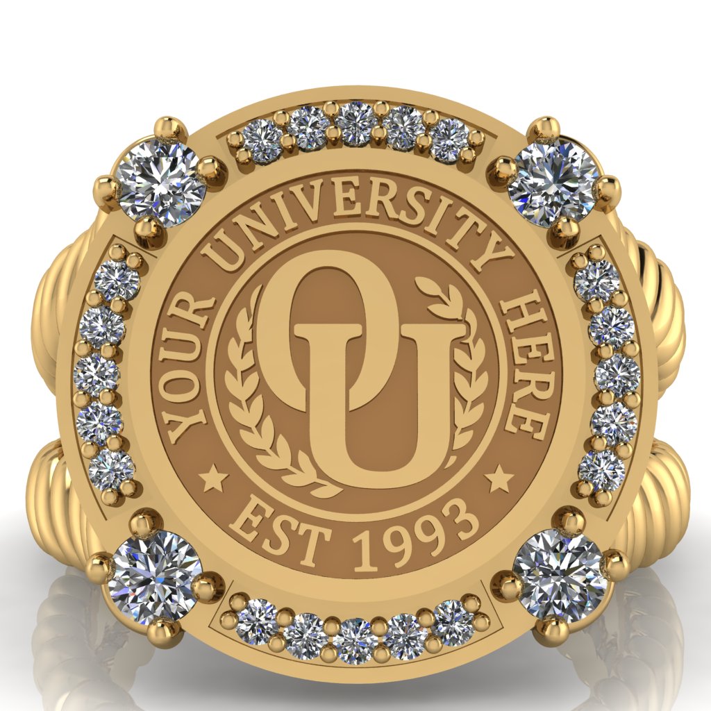 F-Sparkles | V-Rope Band Custom Collage Ring