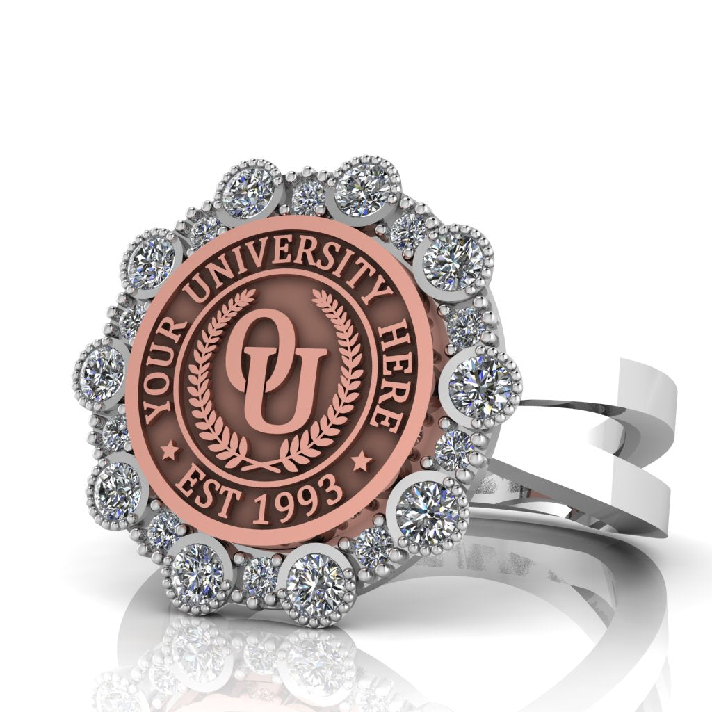 Belgi | Knife Edge Band Custom Collage Ring