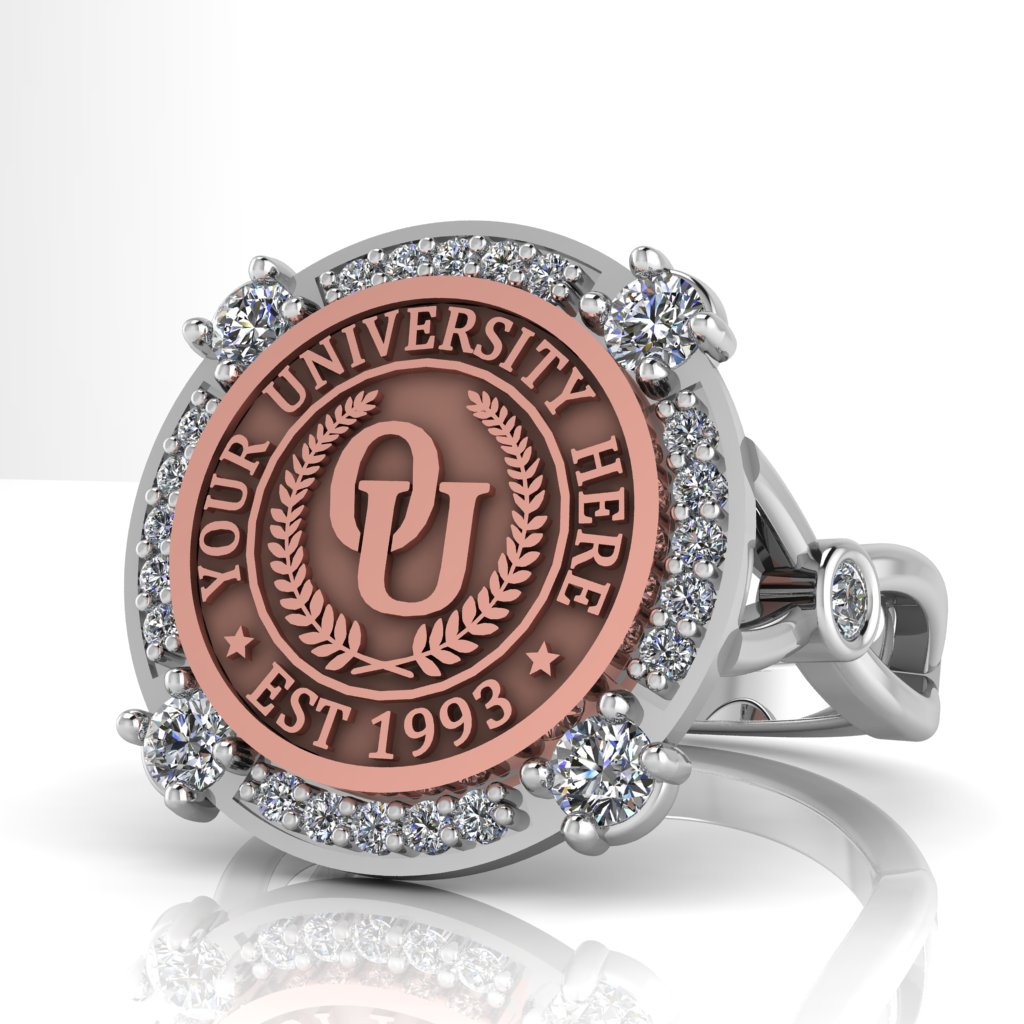 Voir | Infinity Bezel Band Custom College Ring