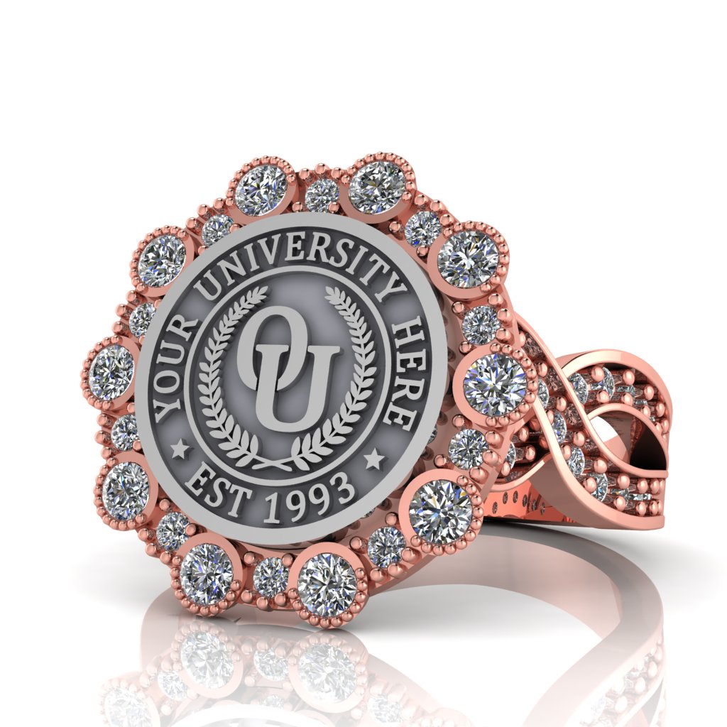 Belgi | Infinity Pave Band Custom College Ring