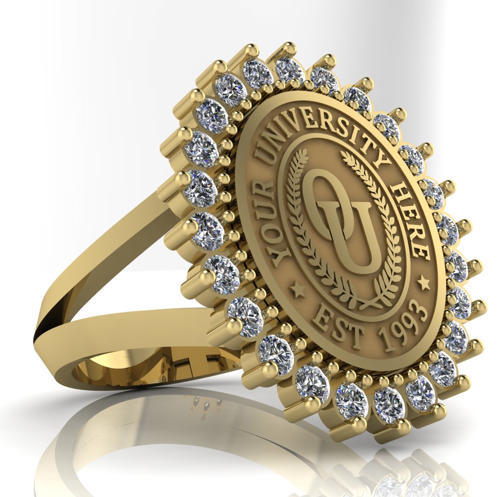 Serku Oval | V-Frame Band Custom Collage Ring