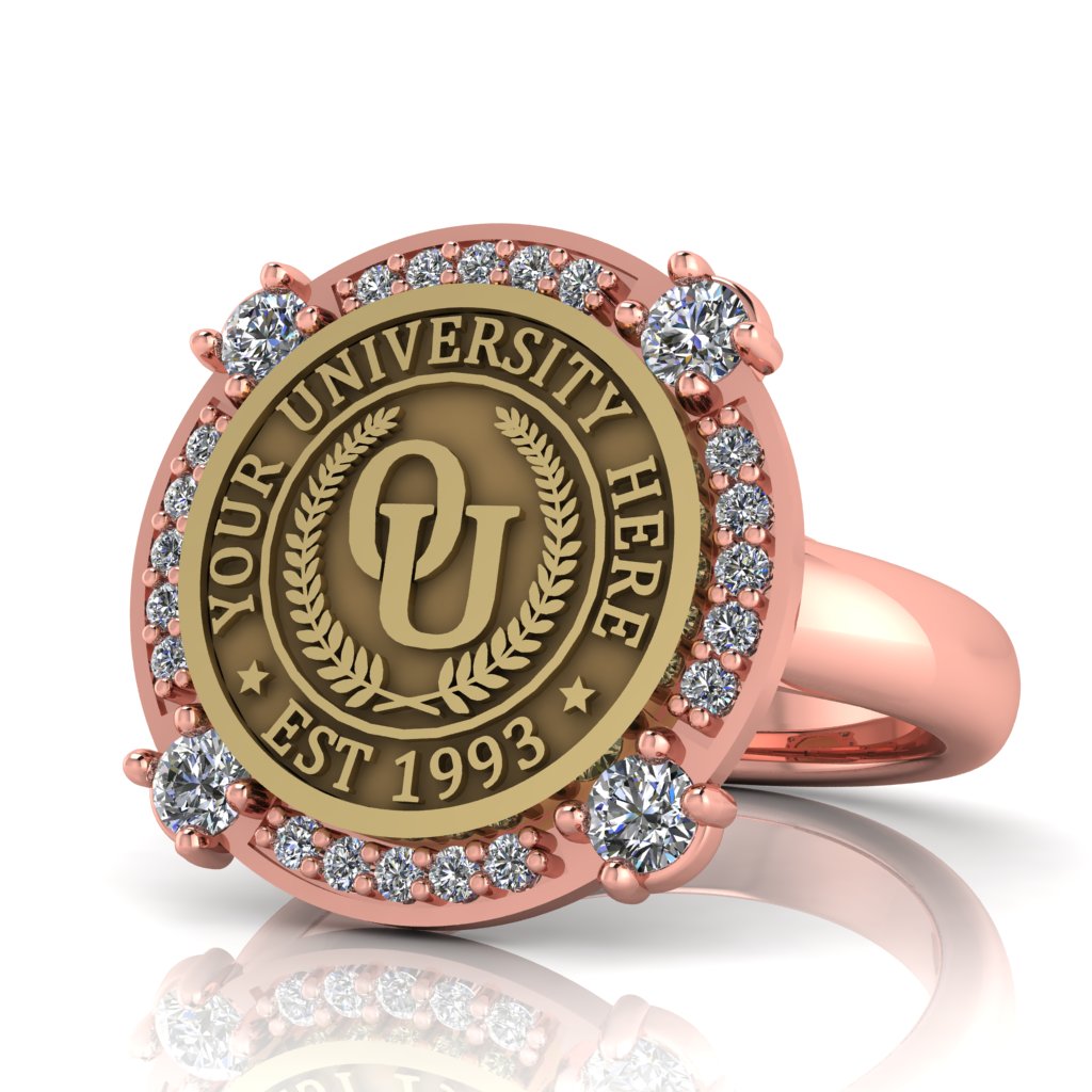 Voir | Classic Dome Band Custom College Ring