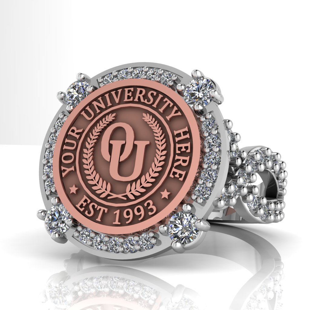 Voir | Infinity Pave Band Custom College Ring