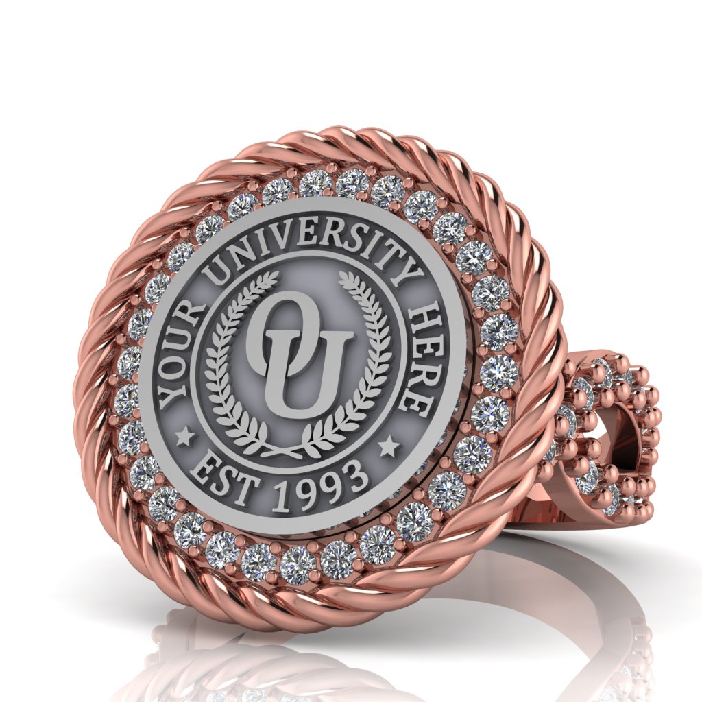 Arrecerat | Infinity Pave Band Custom Collage Ring