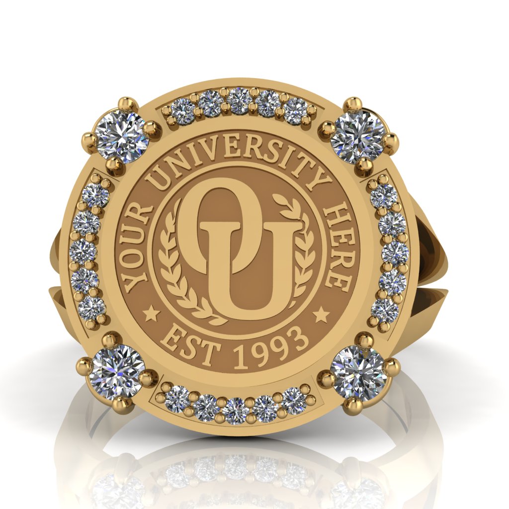 F-Sparkles | V-Frame Band Custom Collage Ring