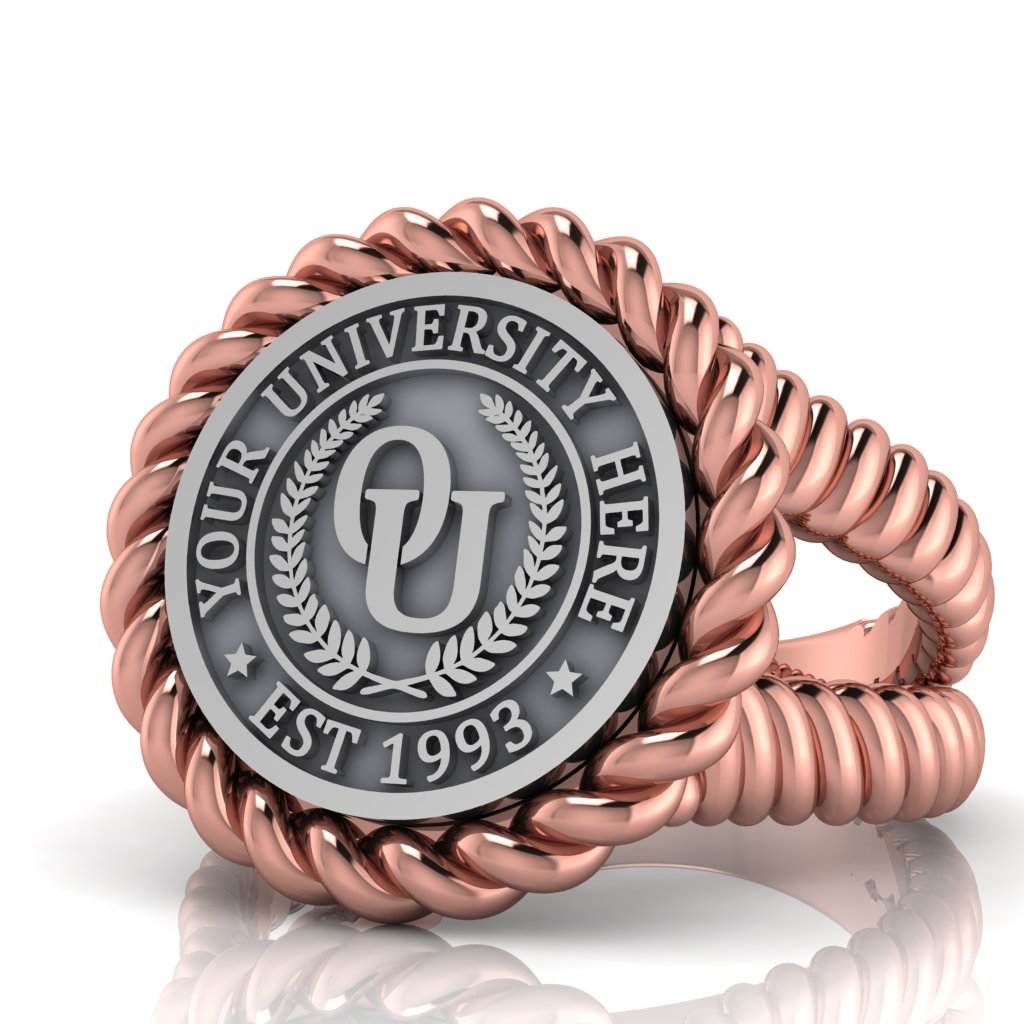 Lubid | V-Rope Band Custom College Ring