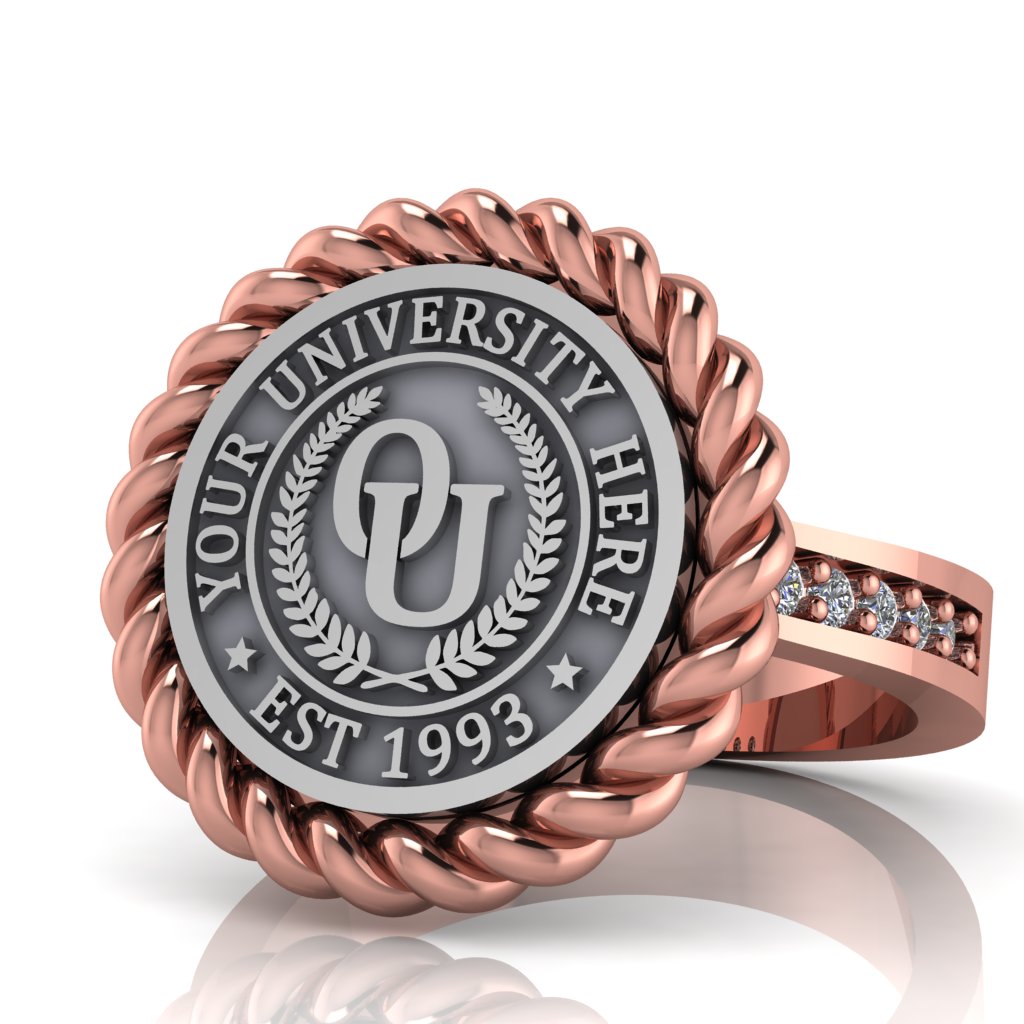 Lubid | Channel Core Band Custom Collage Ring