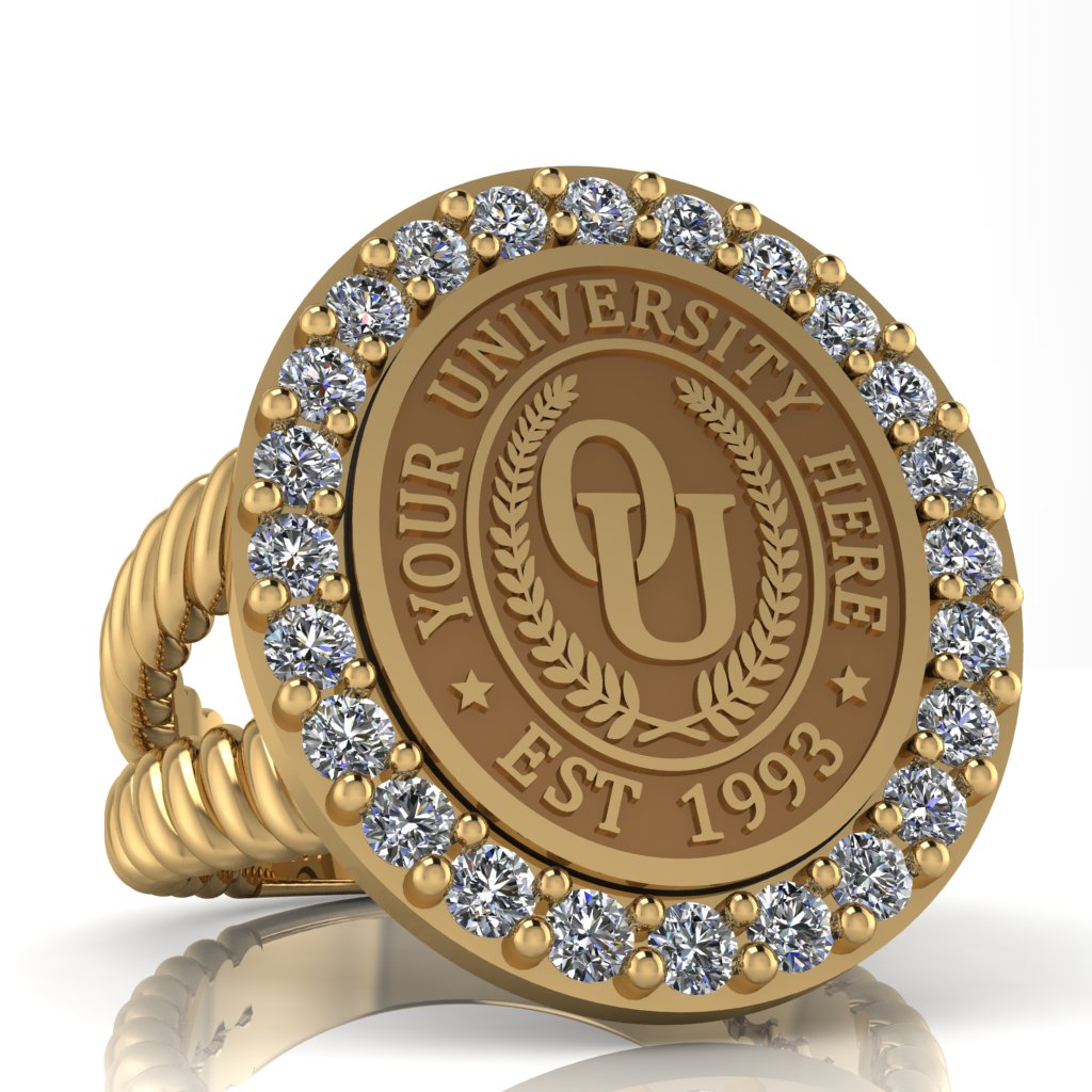 Circum Oval | V-Rope Band Custom Collage Ring