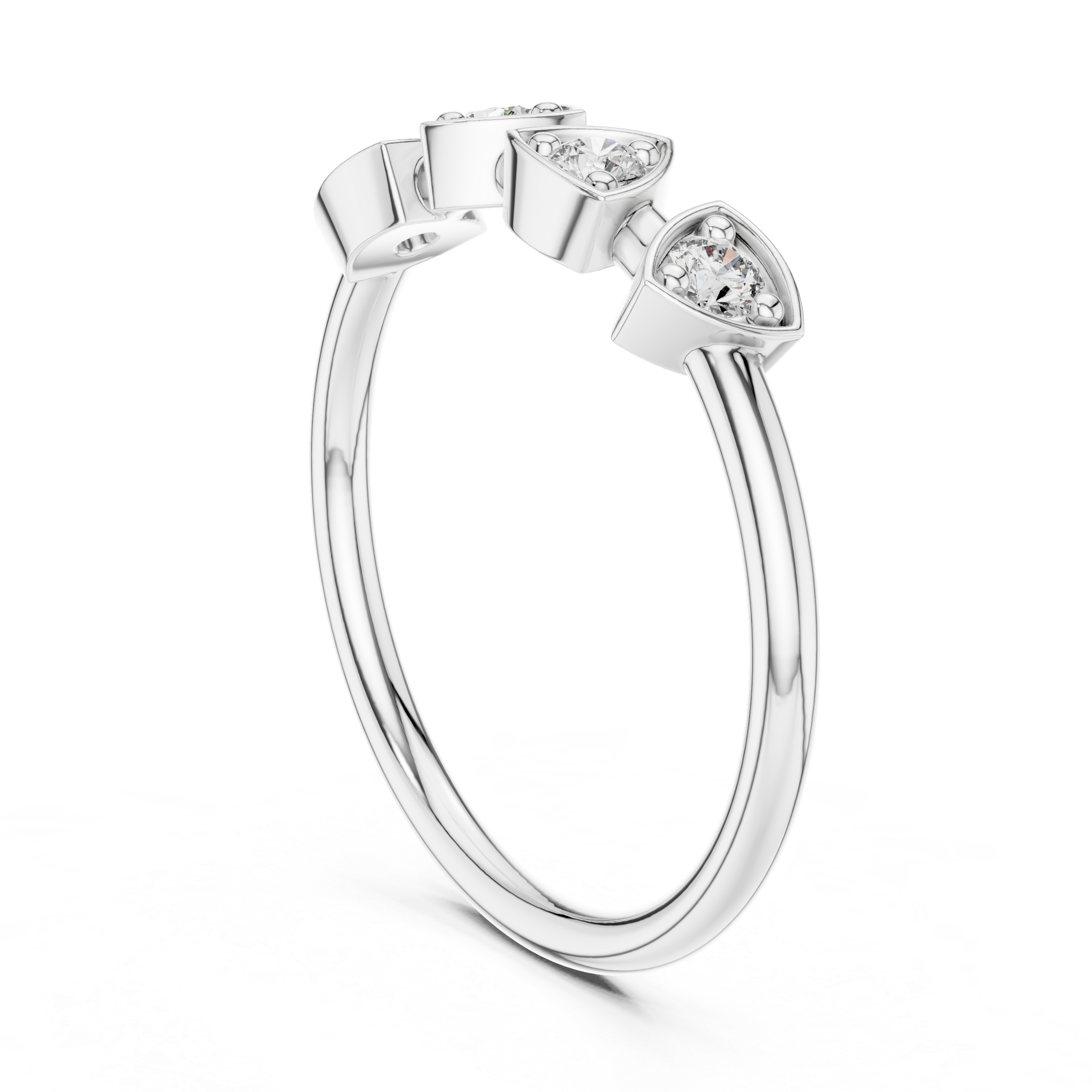 Geometric Multi-Stone Diamond Ring – Modern Minimal Cluster Design