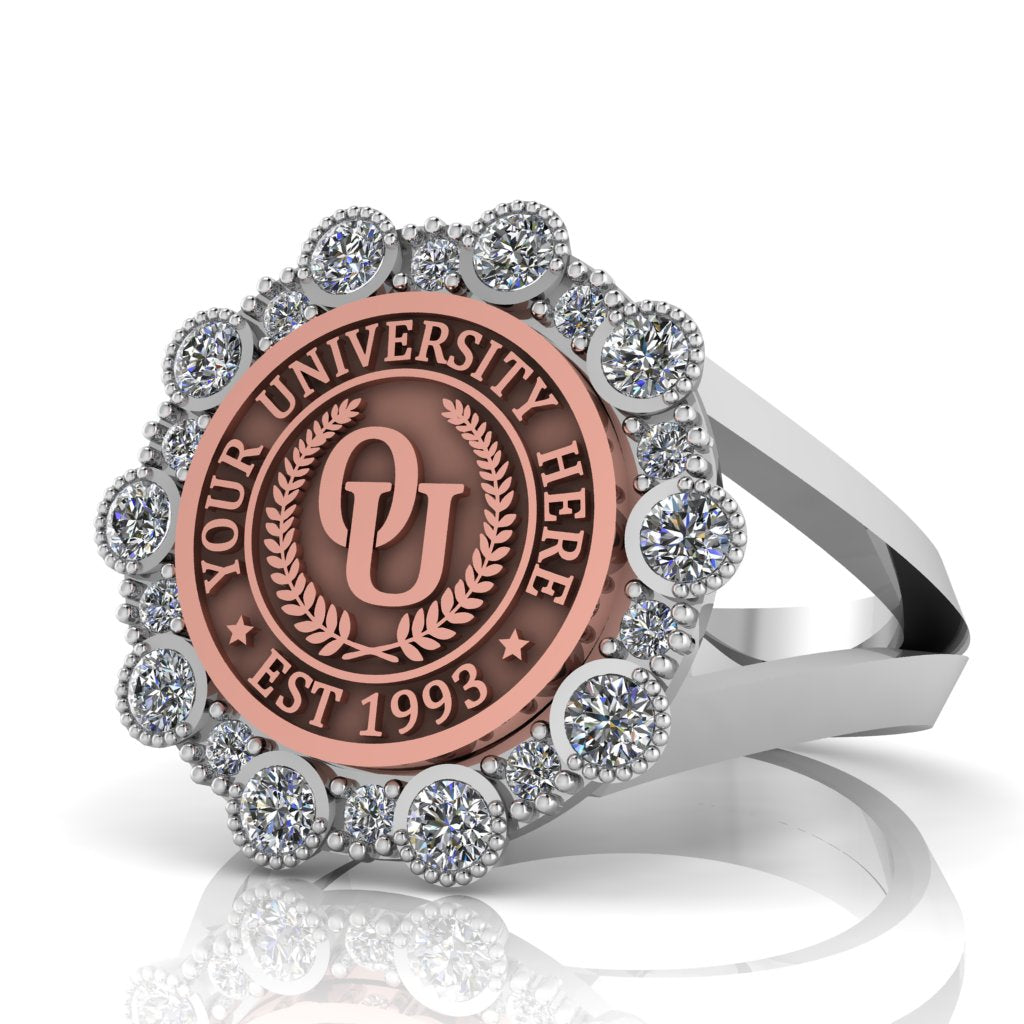Belgi | V-Frame Band Custom College Ring