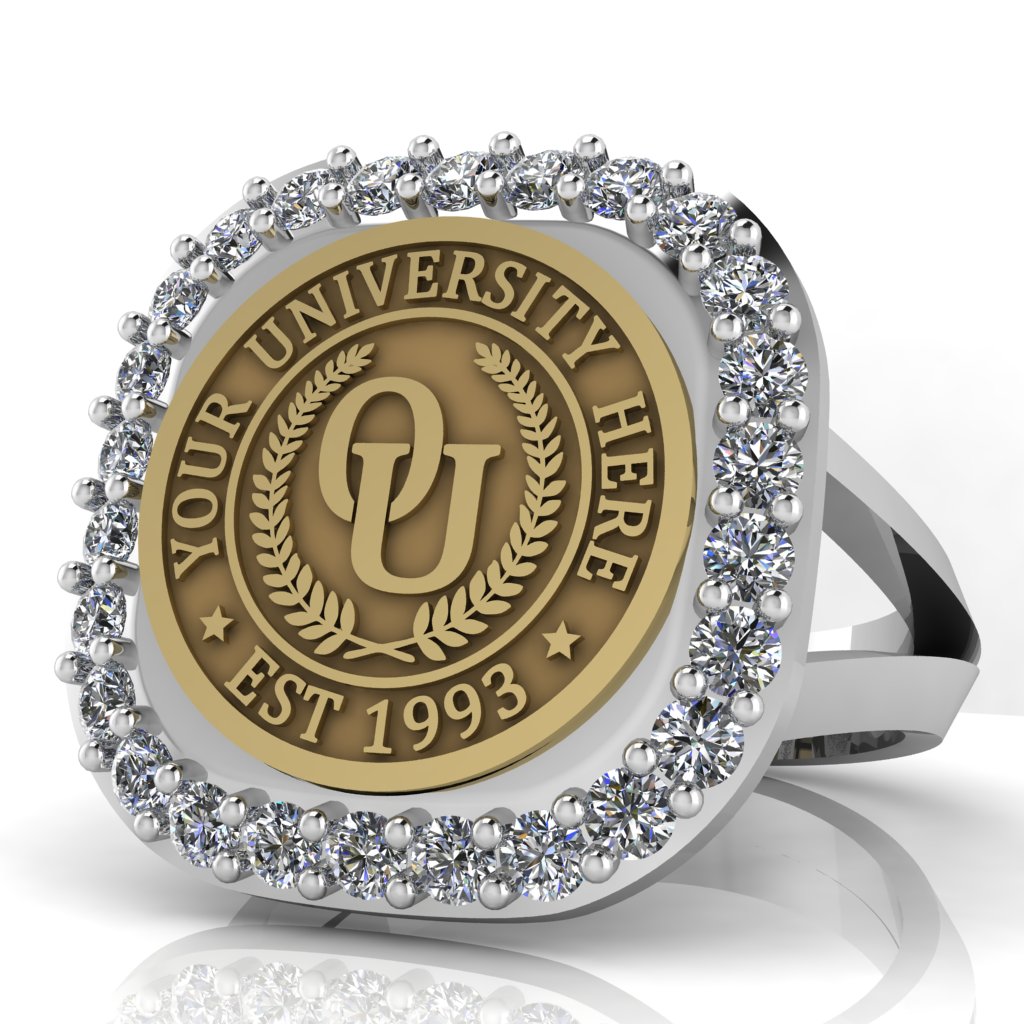 Radius | V-Frame Band Custom College Ring