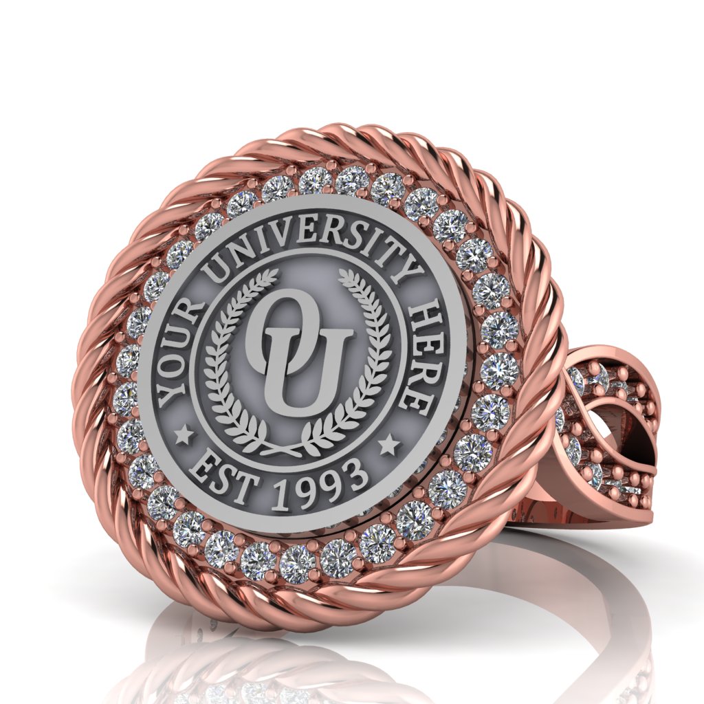 Arrecerat | Infinity Pave Band Custom Collage Ring