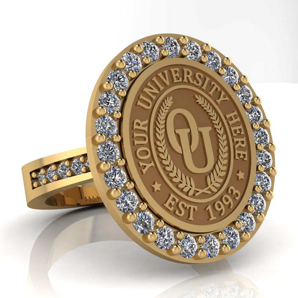 Circum Oval | Channel Core Band Custom Collage Ring