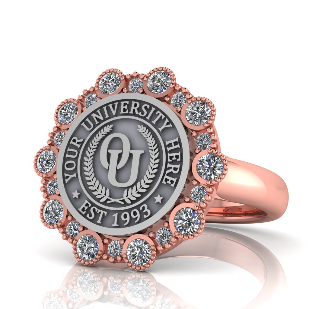 Belgi | Classic Dome Band Custom Collage Ring