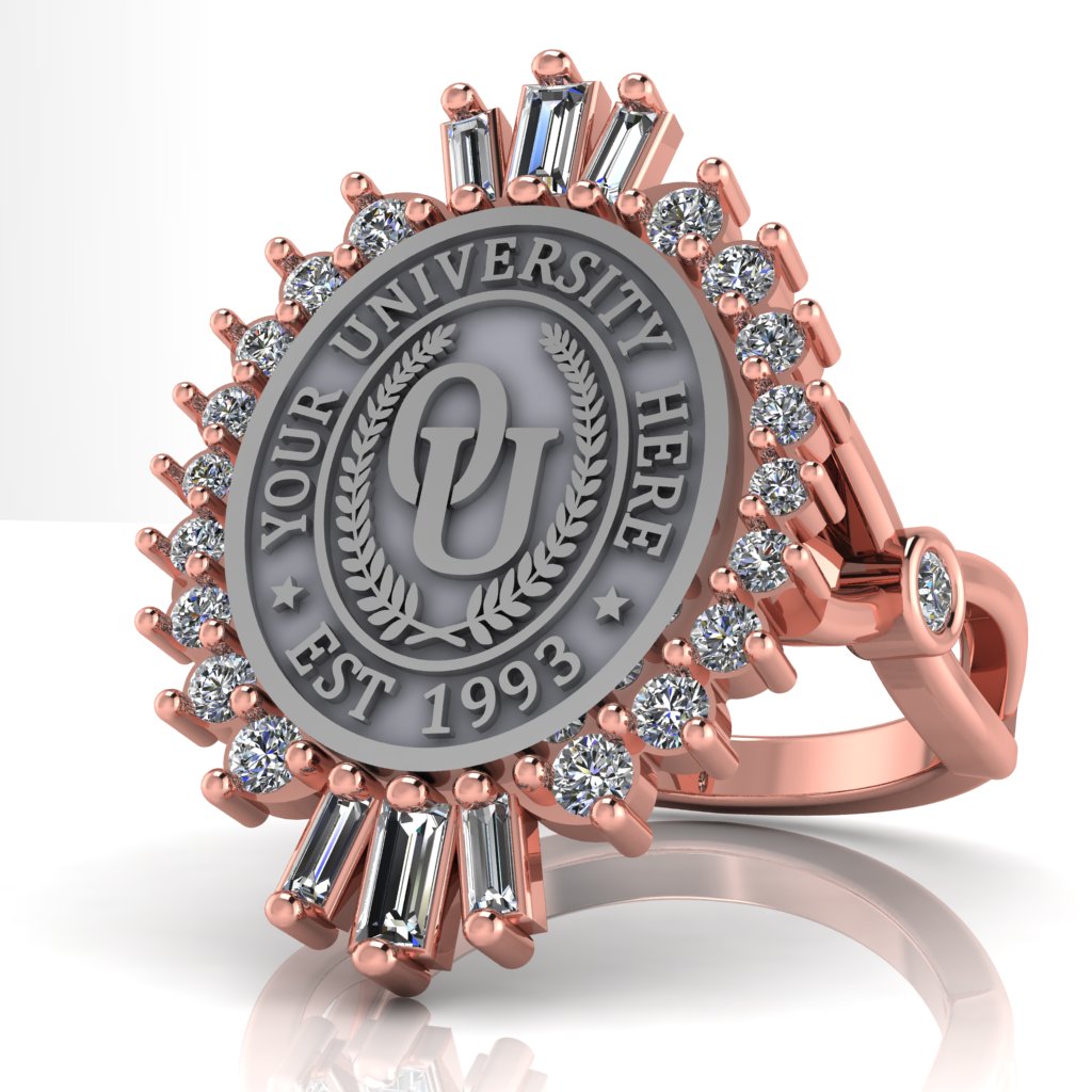 Seren Oval | Infinity Bezel Band Custom Collage Ring