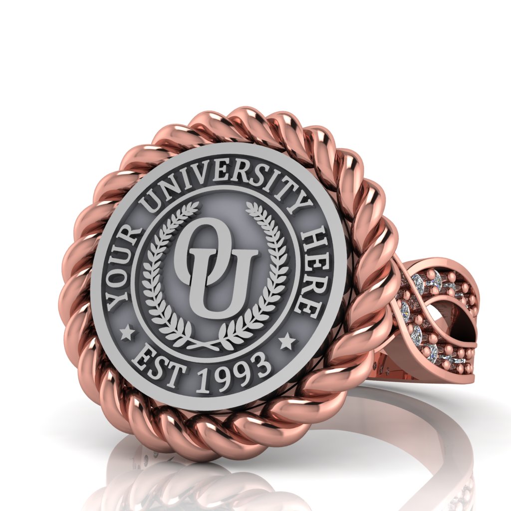 Lubid | Infinity Pave Band Custom College Ring
