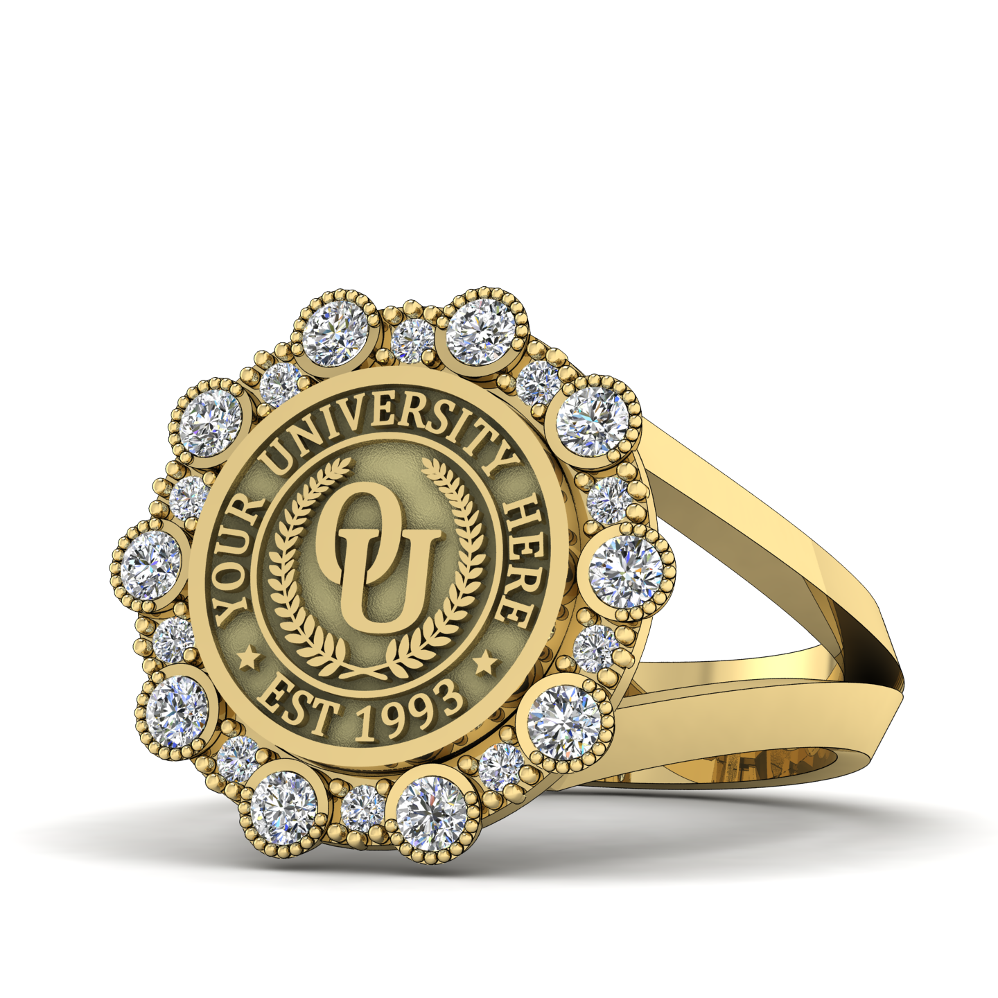 Belgi | V-Frame Band Custom College Ring