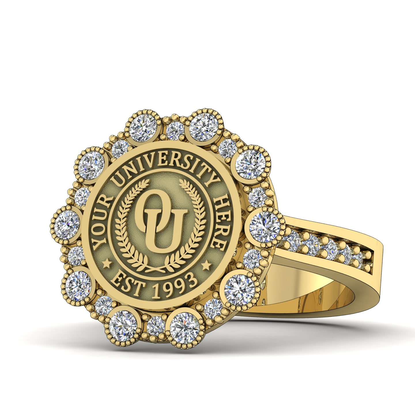 Belgi | Channel Core Band Custom College Ring