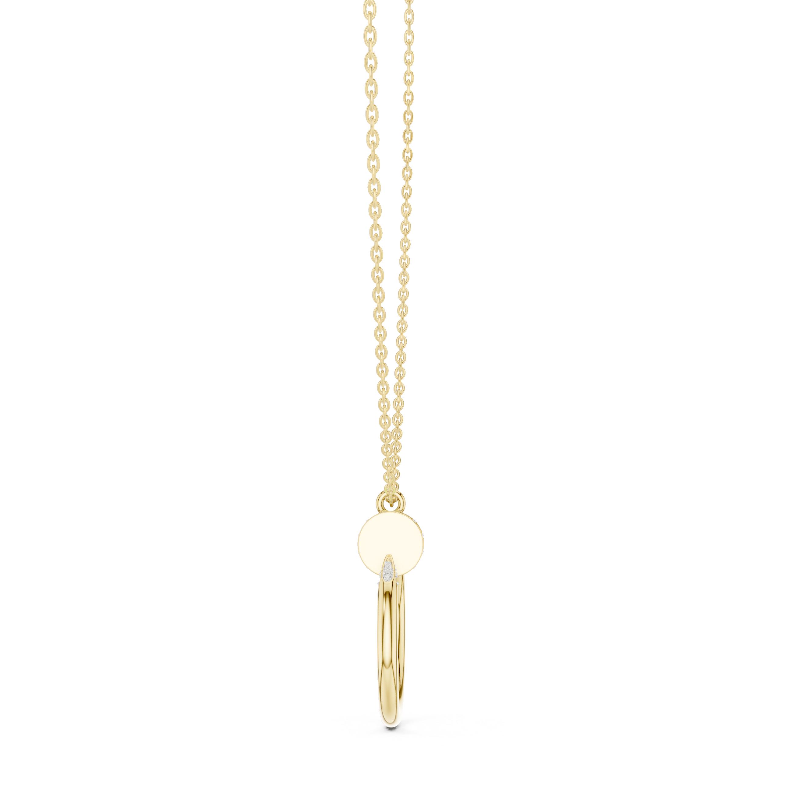 Luxury Nail Hoop Diamond Necklace