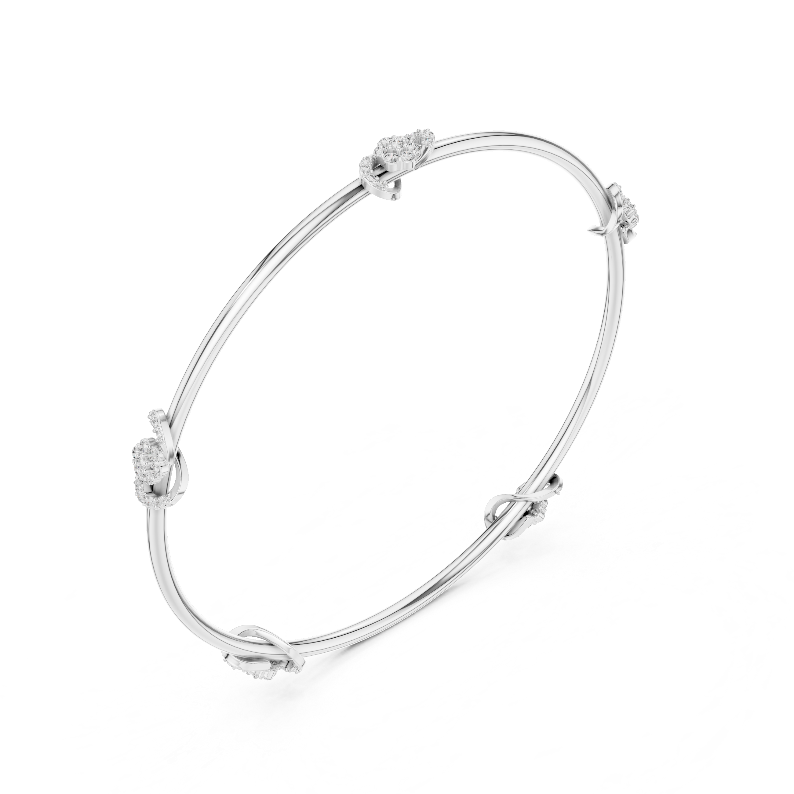 Luxury Diamond Knot Bangle