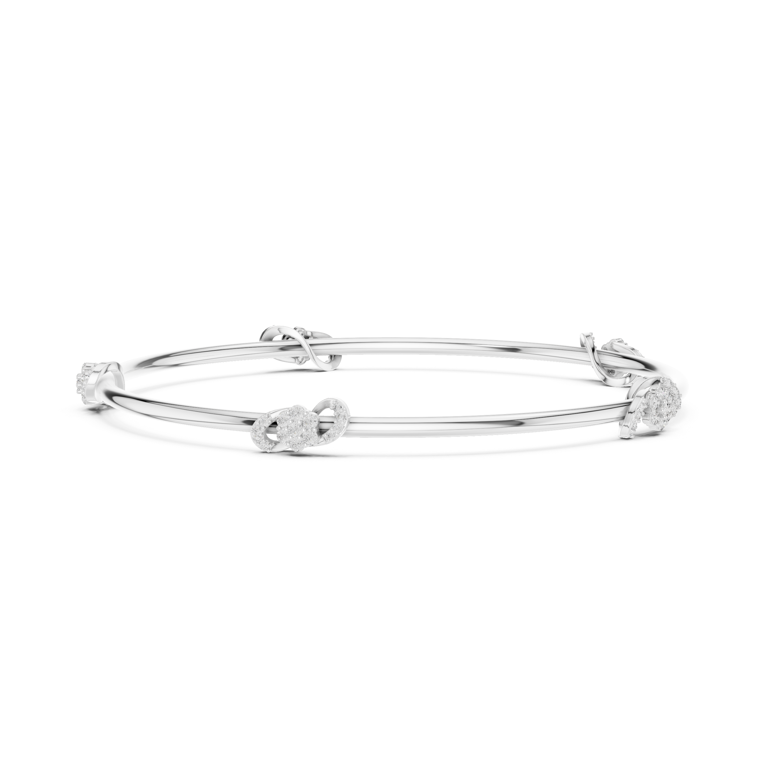 Luxury Diamond Knot Bangle