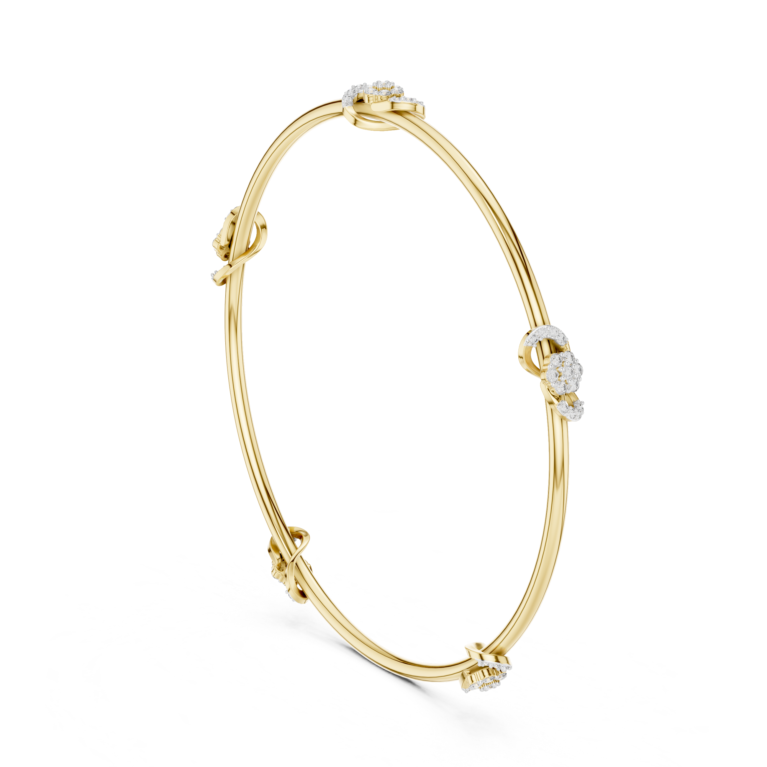 Luxury Diamond Knot Bangle