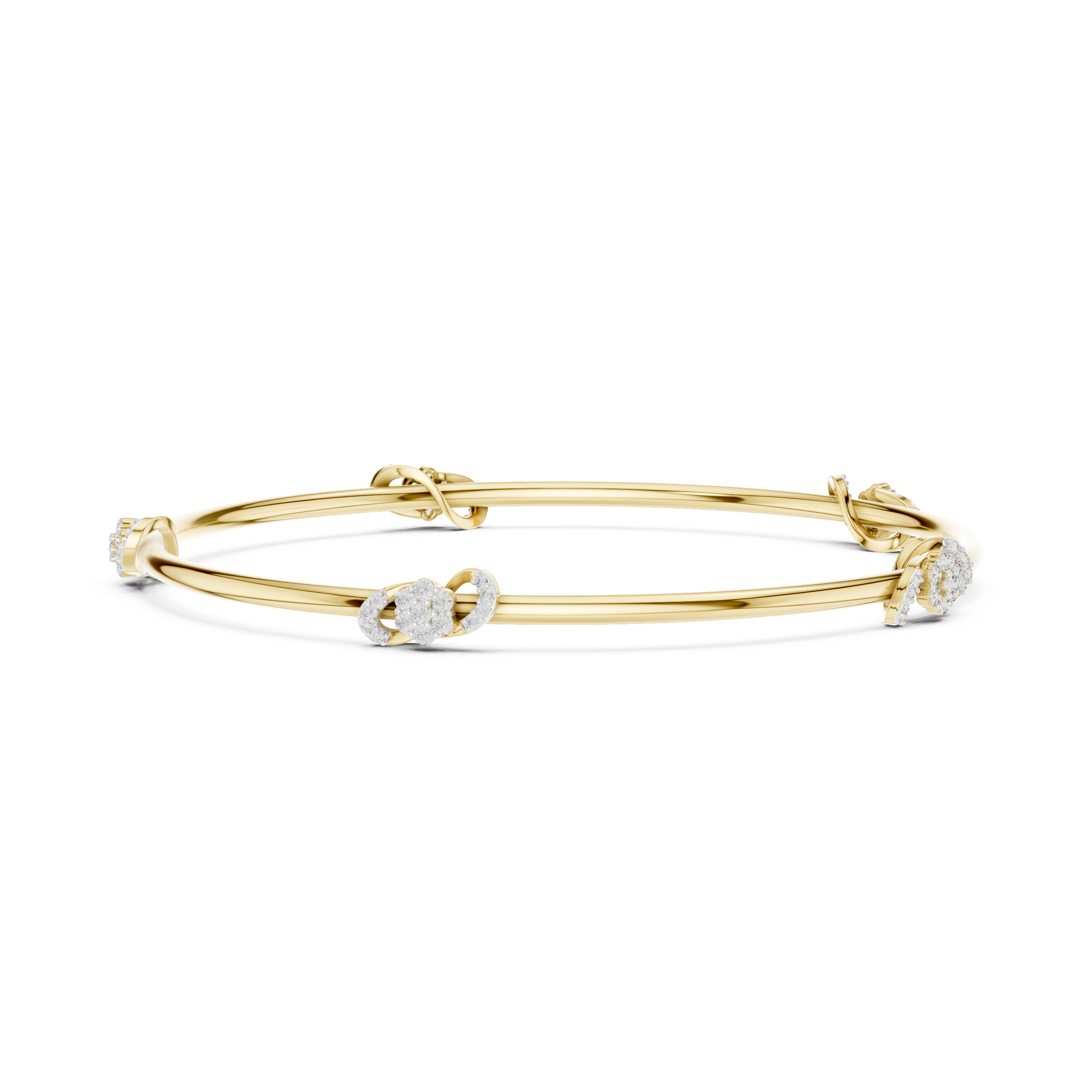 Luxury Diamond Knot Bangle