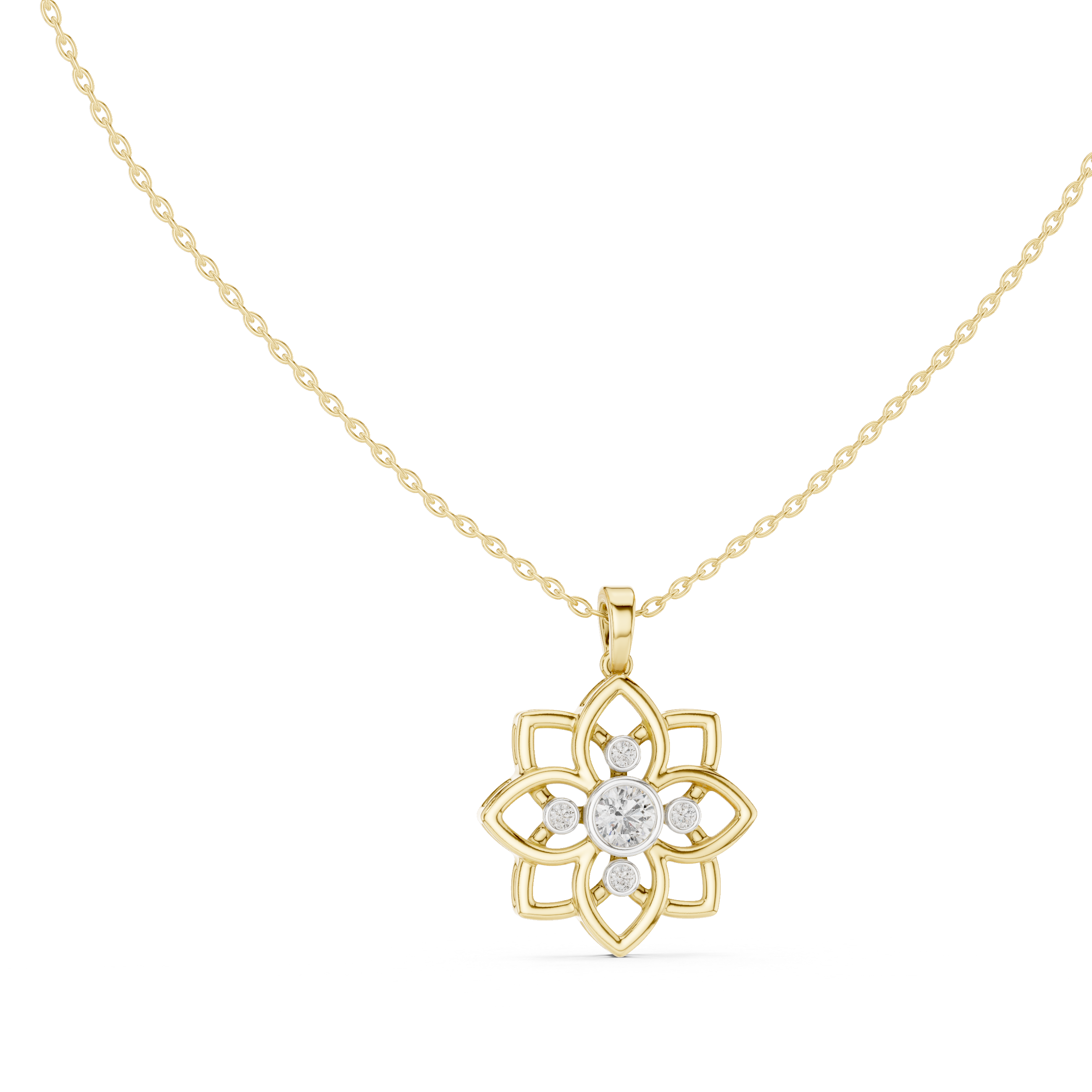 Luxury Floral Diamond Necklace