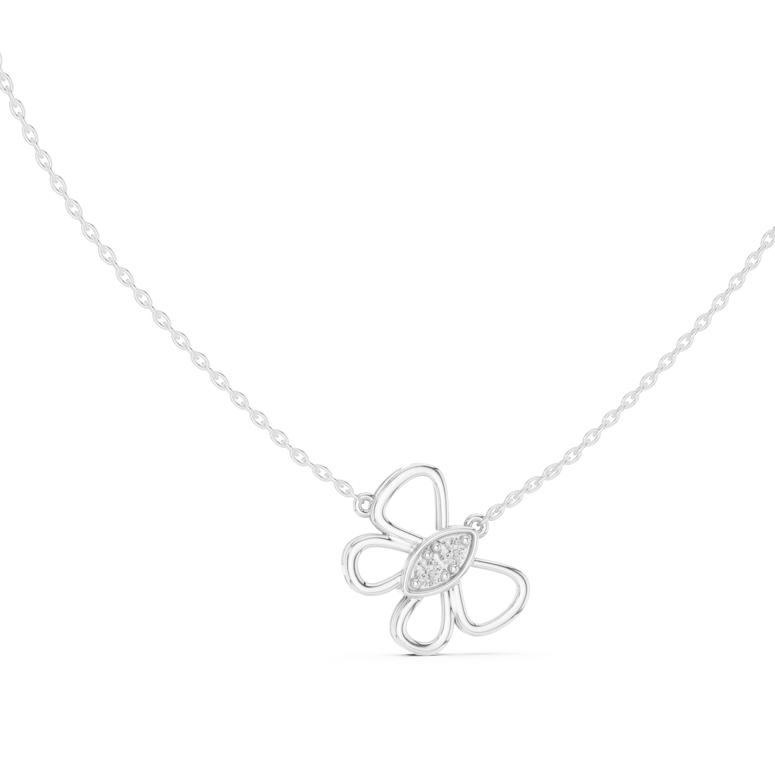 Luxury Butterfly Diamond Necklace