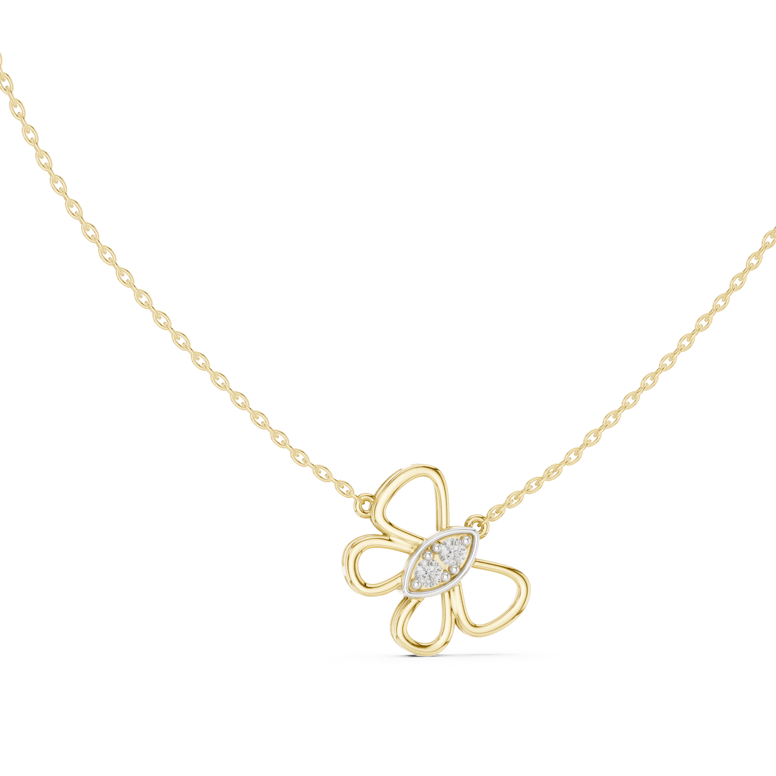 Luxury Butterfly Diamond Necklace