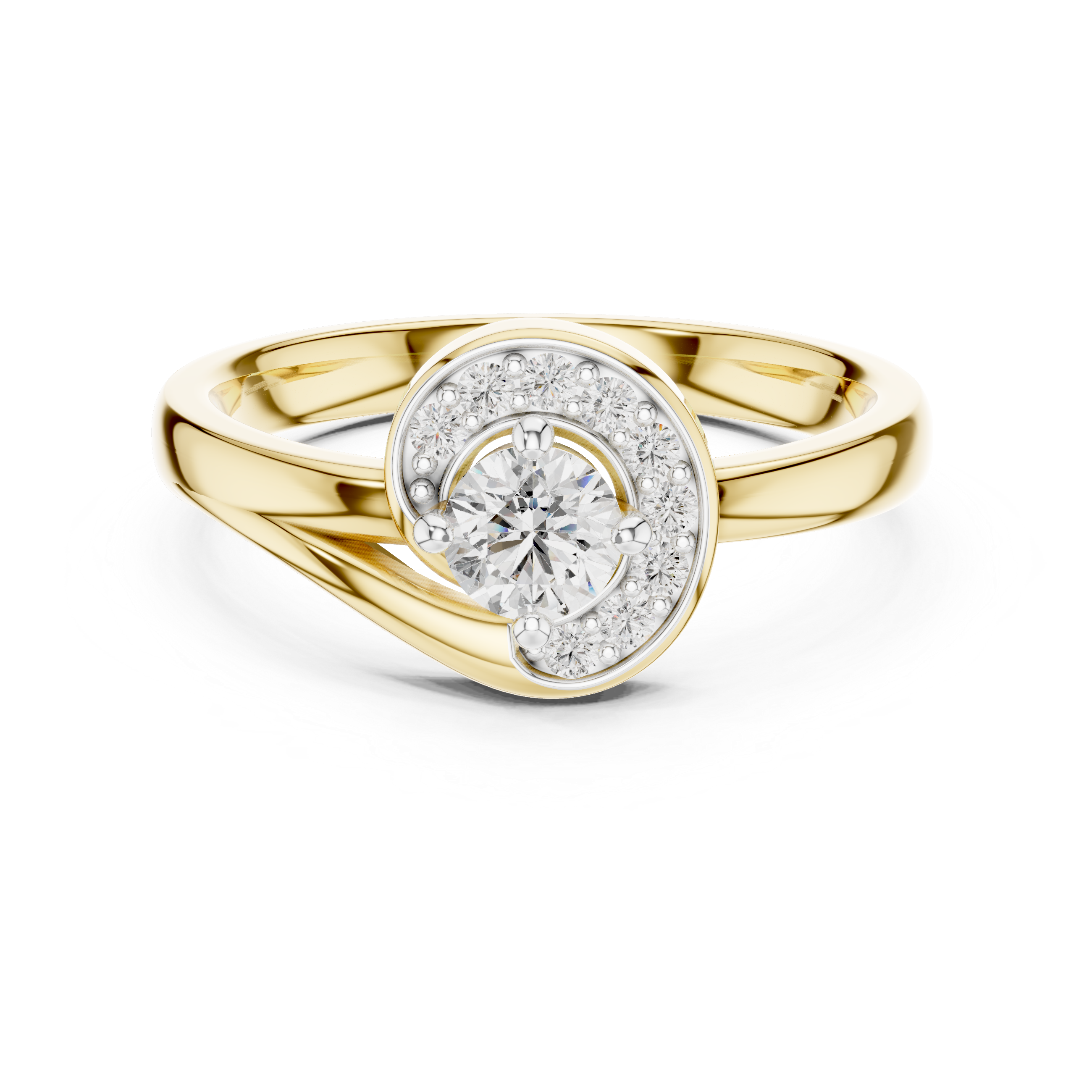 Round Halo Diamond Engagement Ring