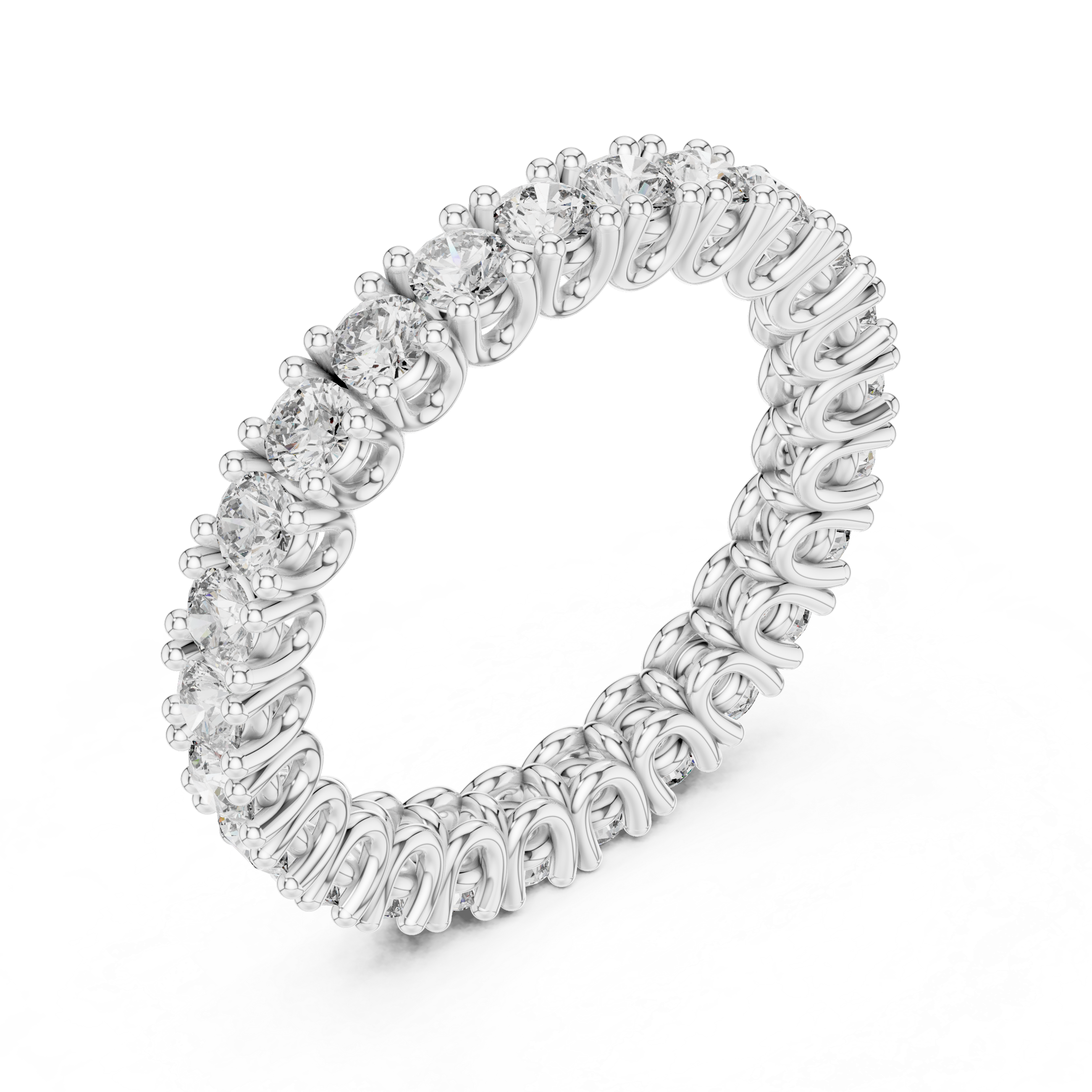 Full Eternity Round Diamond Band Ring