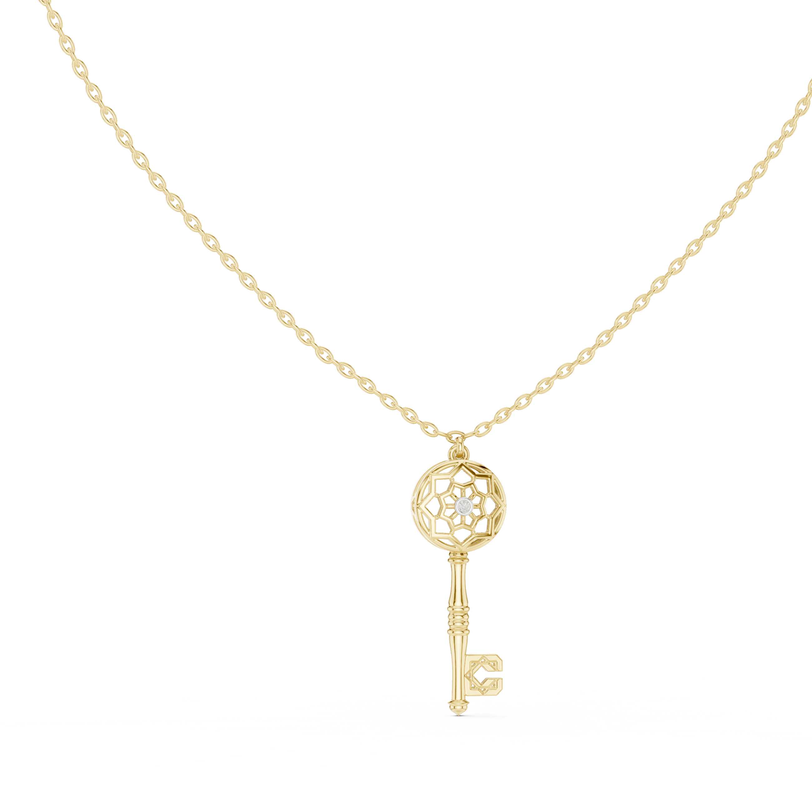 Vintage Key Pendant Necklace