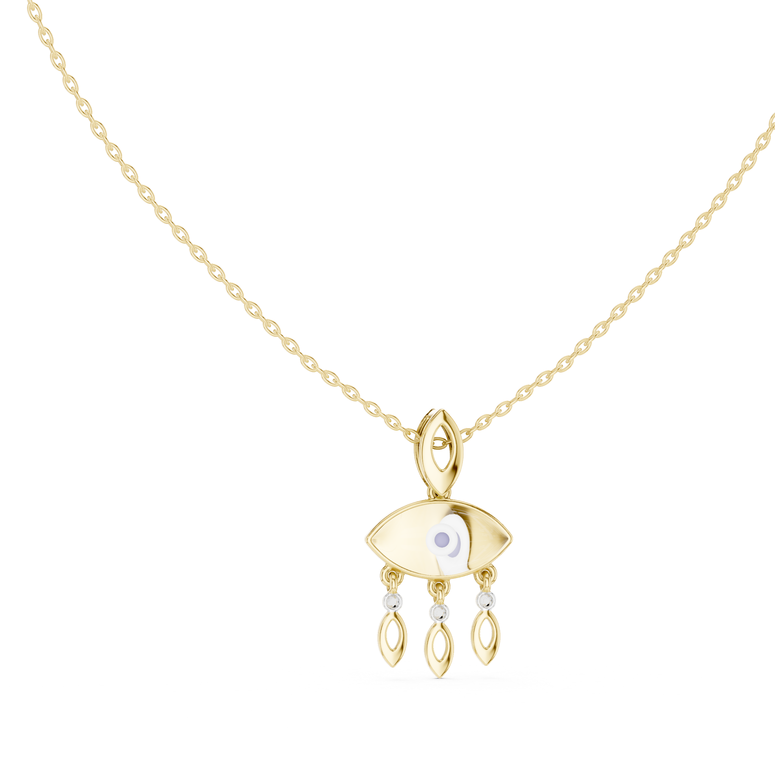 Evil Eye Drop Pendant Necklace