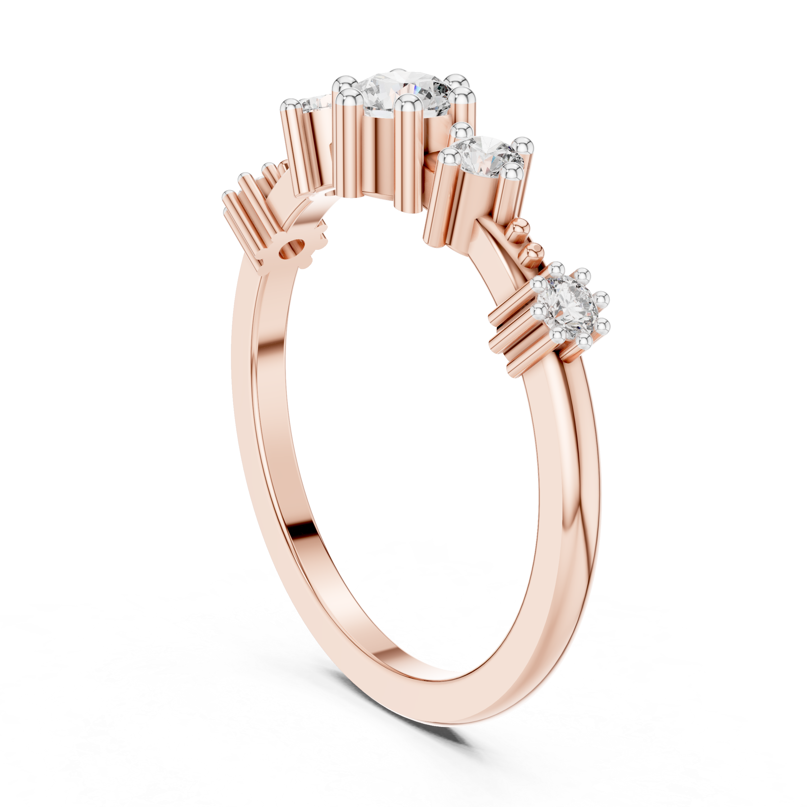Five Stone Diamond Band Ring