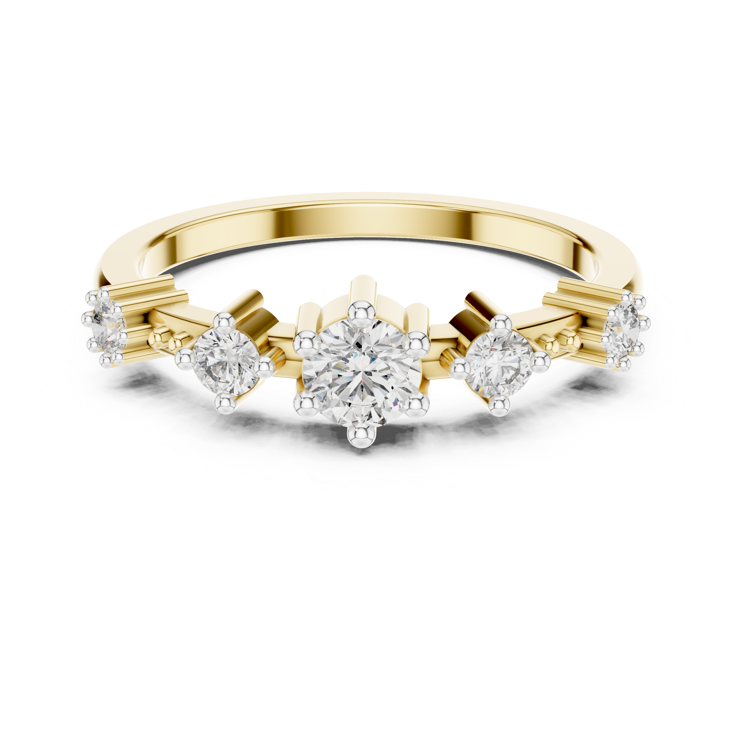 Five Stone Diamond Band Ring