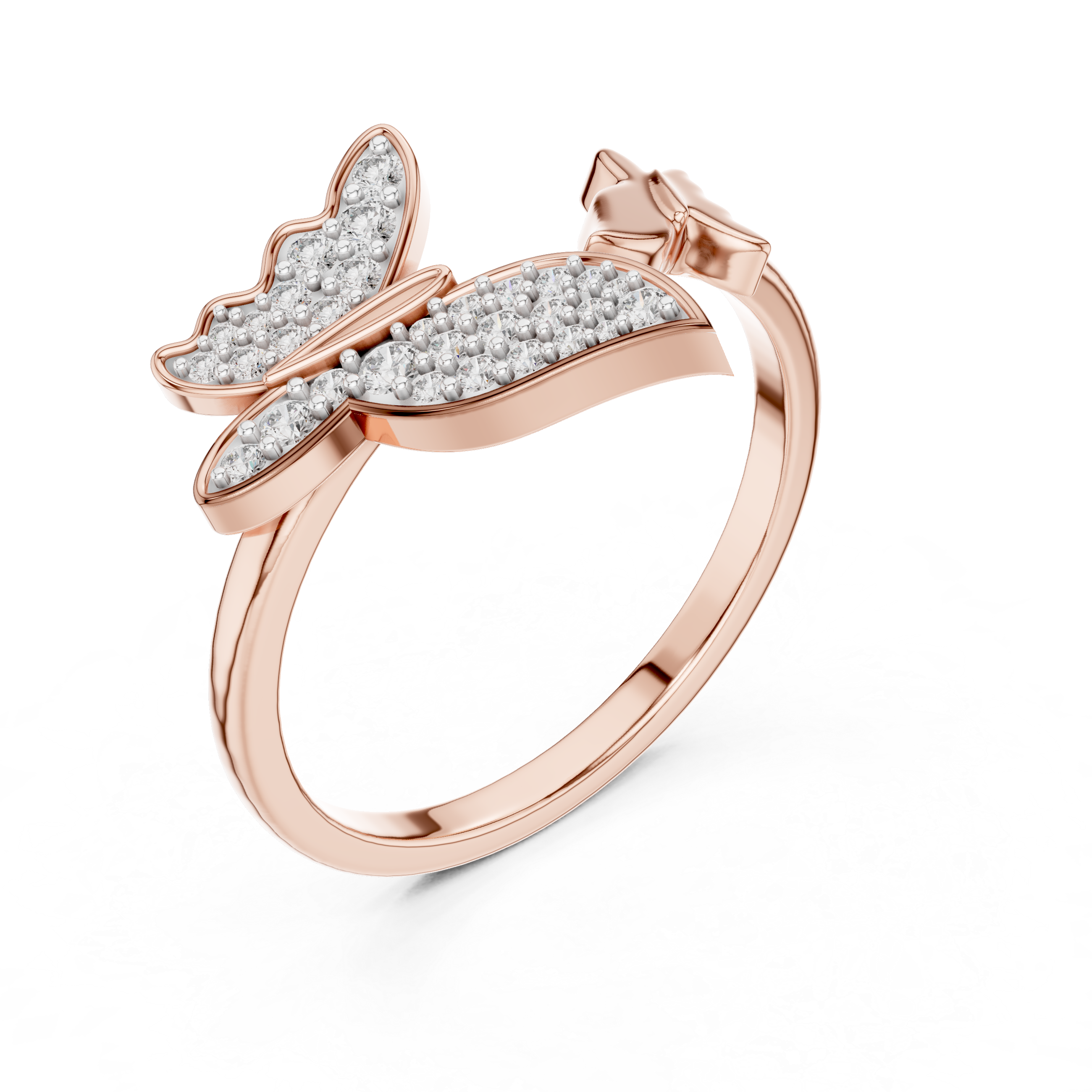 Butterfly Diamond Statement Ring