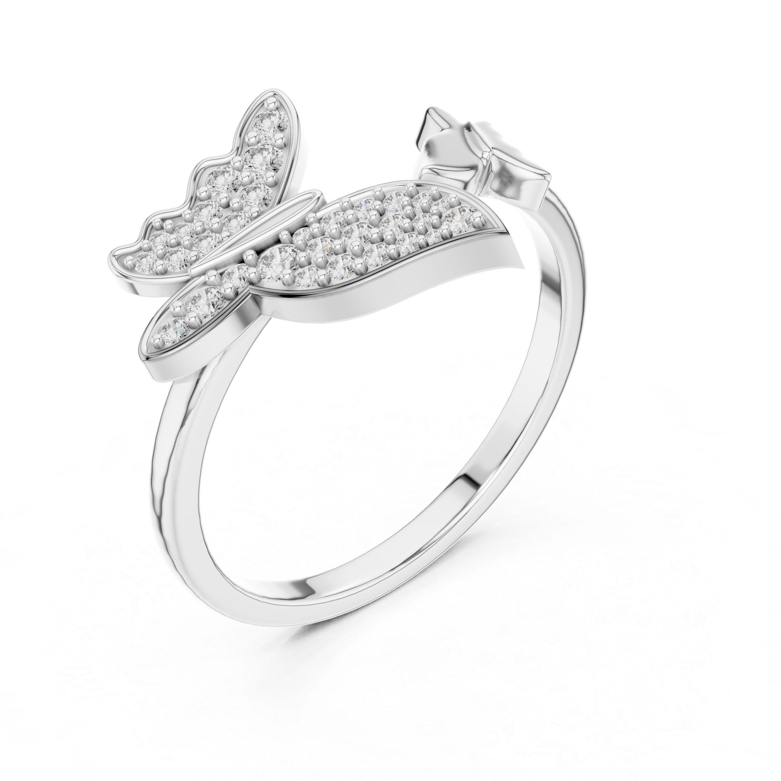 Butterfly Diamond Statement Ring