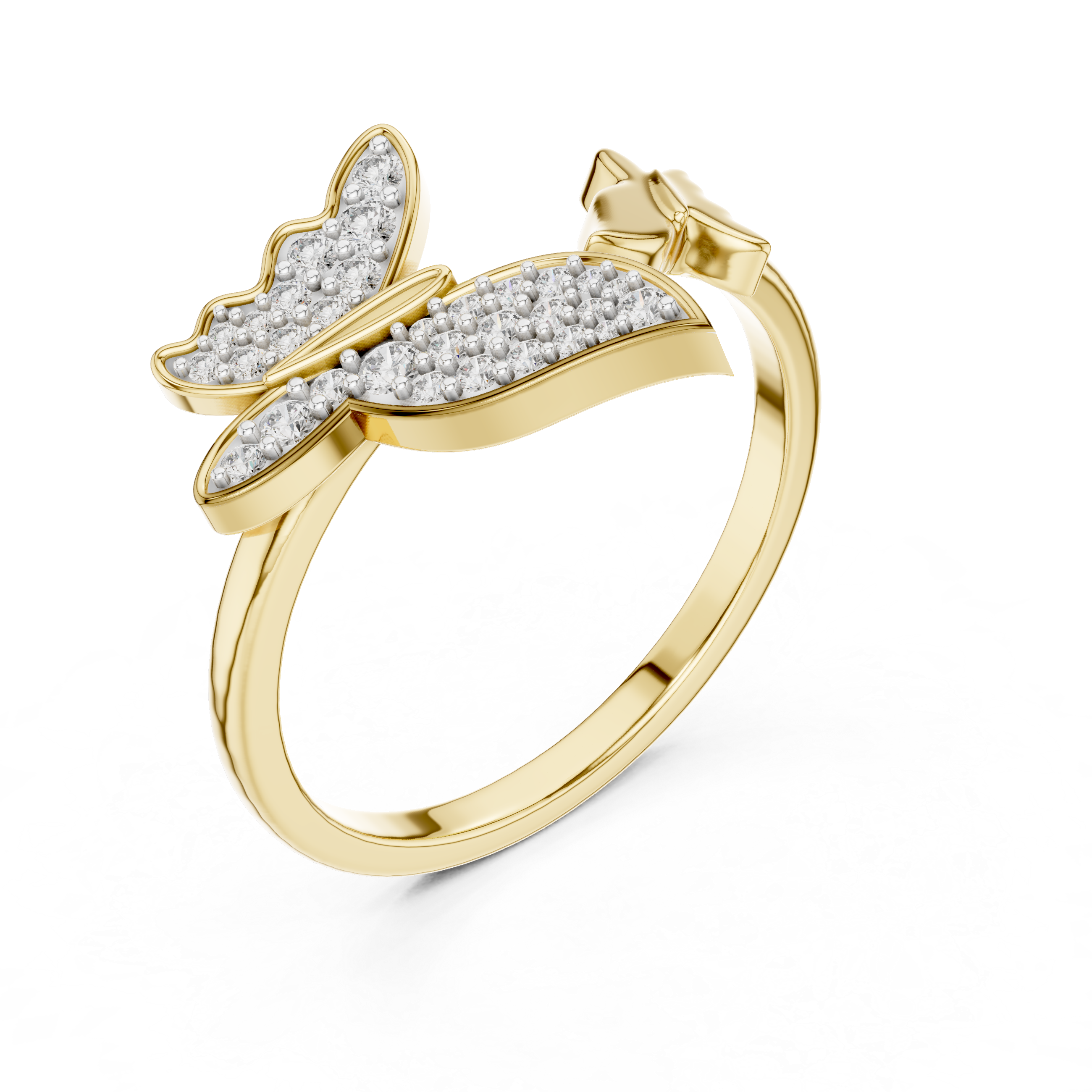 Butterfly Diamond Statement Ring