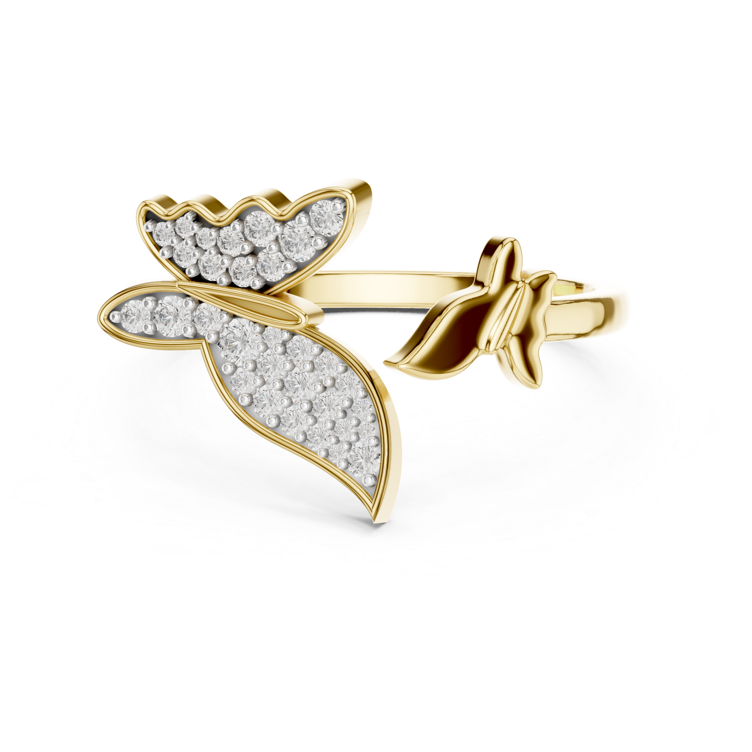 Butterfly Diamond Statement Ring