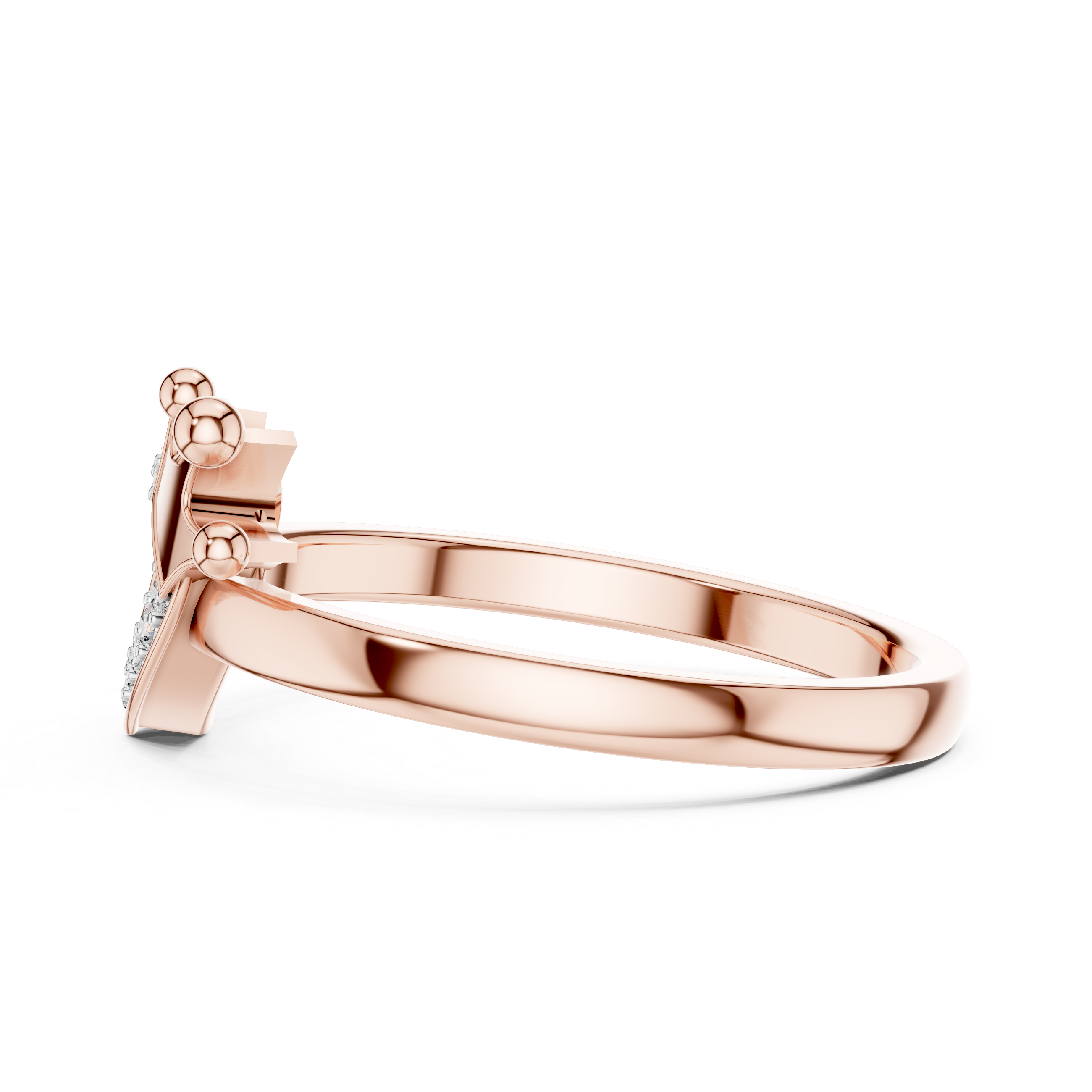 Heart & Crown Diamond Ring