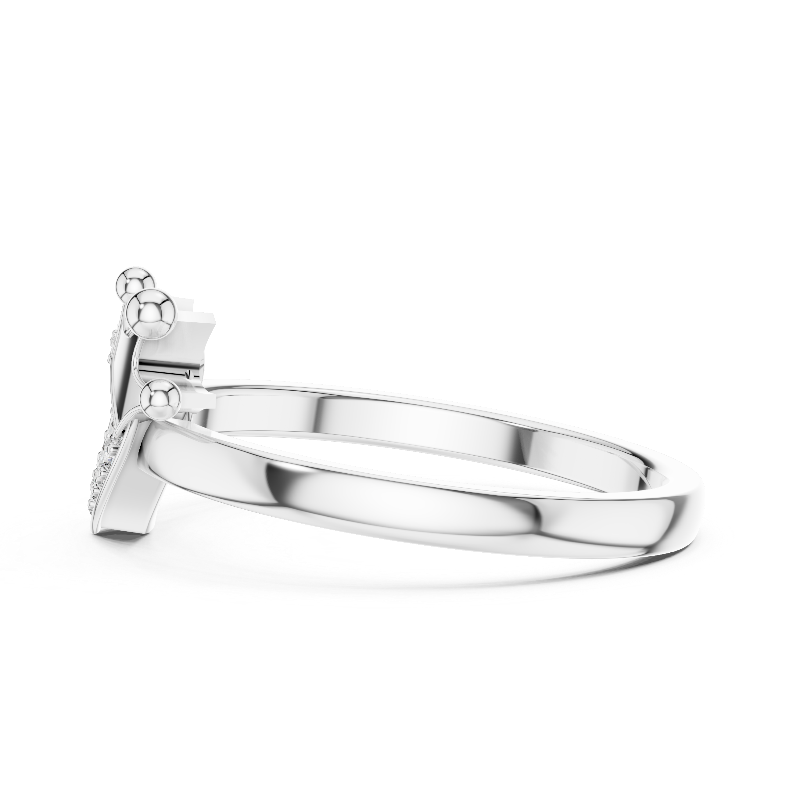 Heart & Crown Diamond Ring
