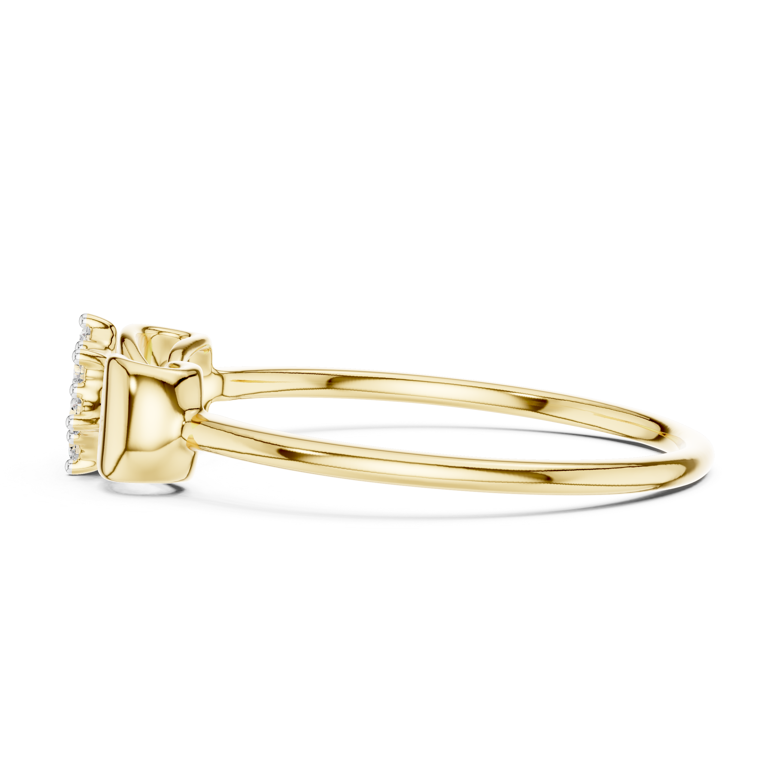 Diamond Bow Cluster Ring