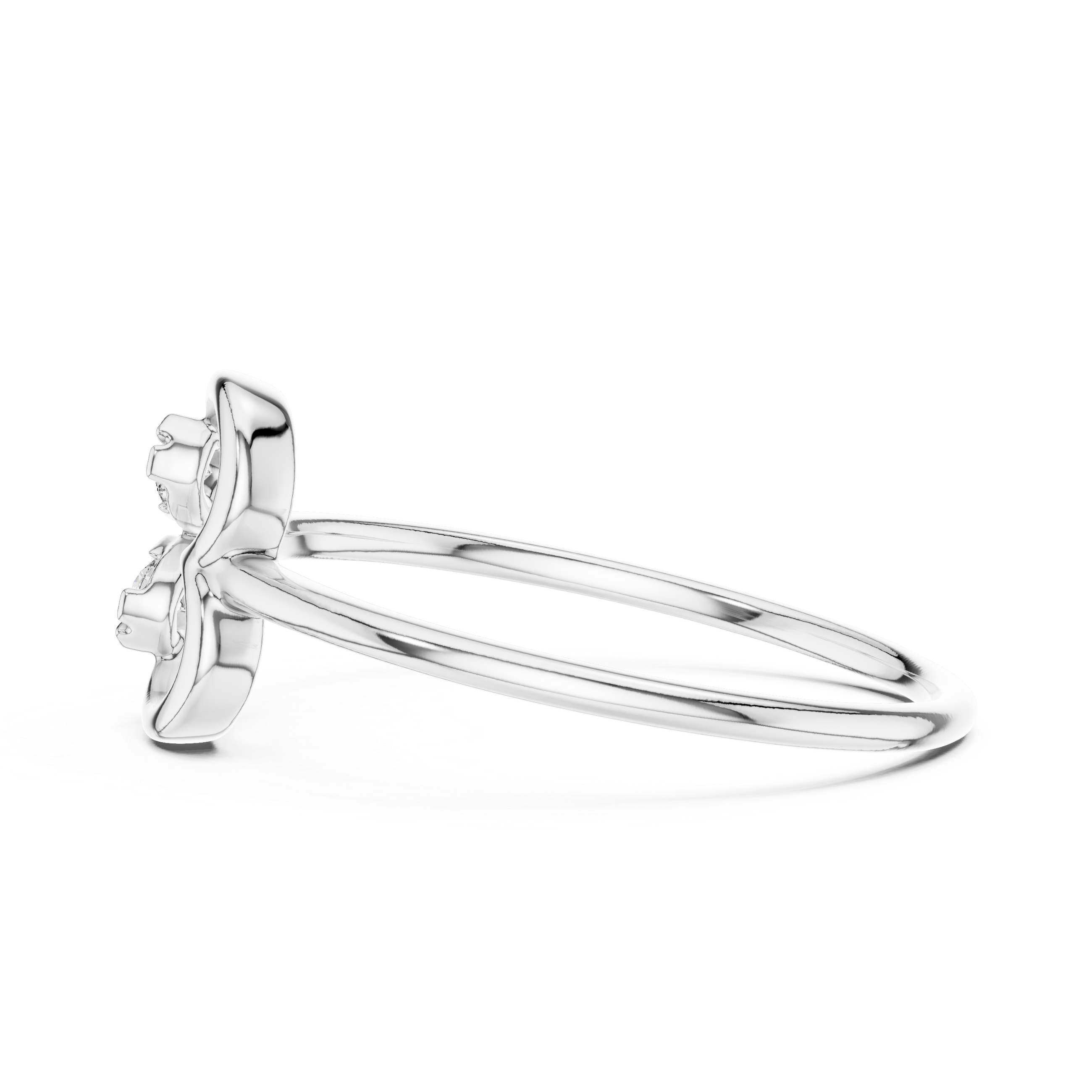 Minimal Heart Diamond Ring