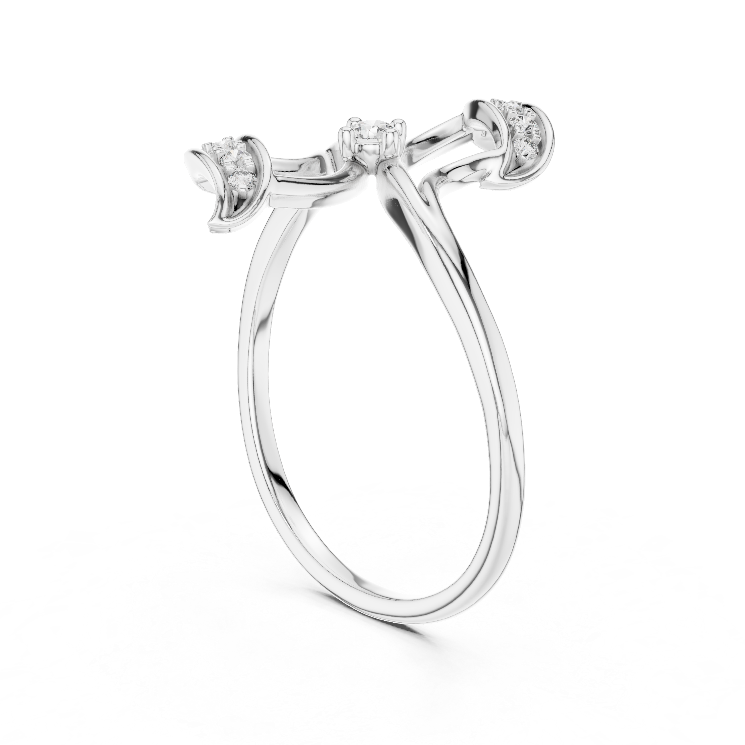 Floral Twist Diamond Statement Ring