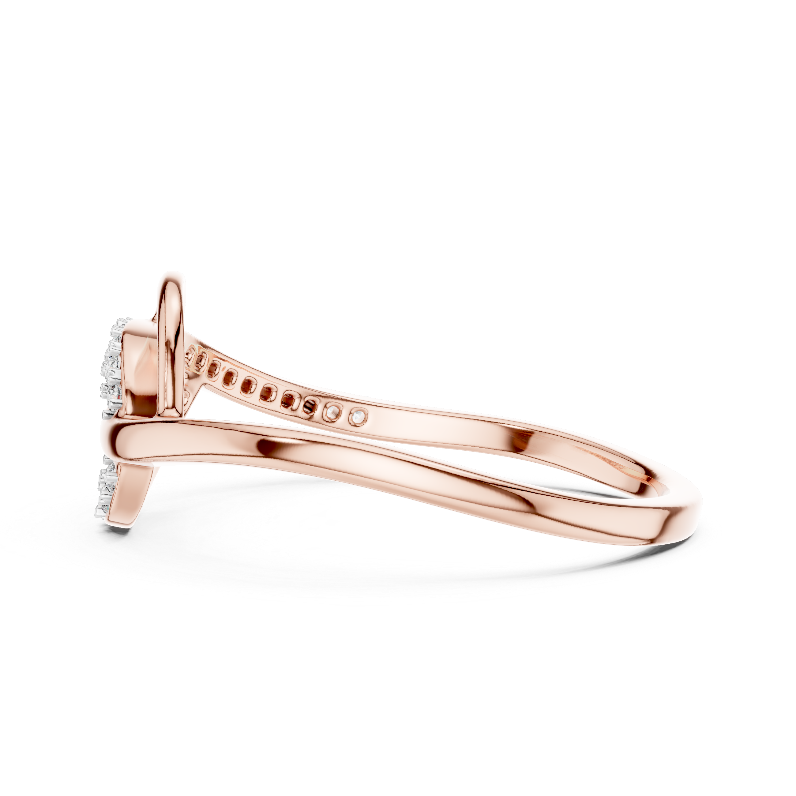 Infinity Curve Diamond Twist Ring