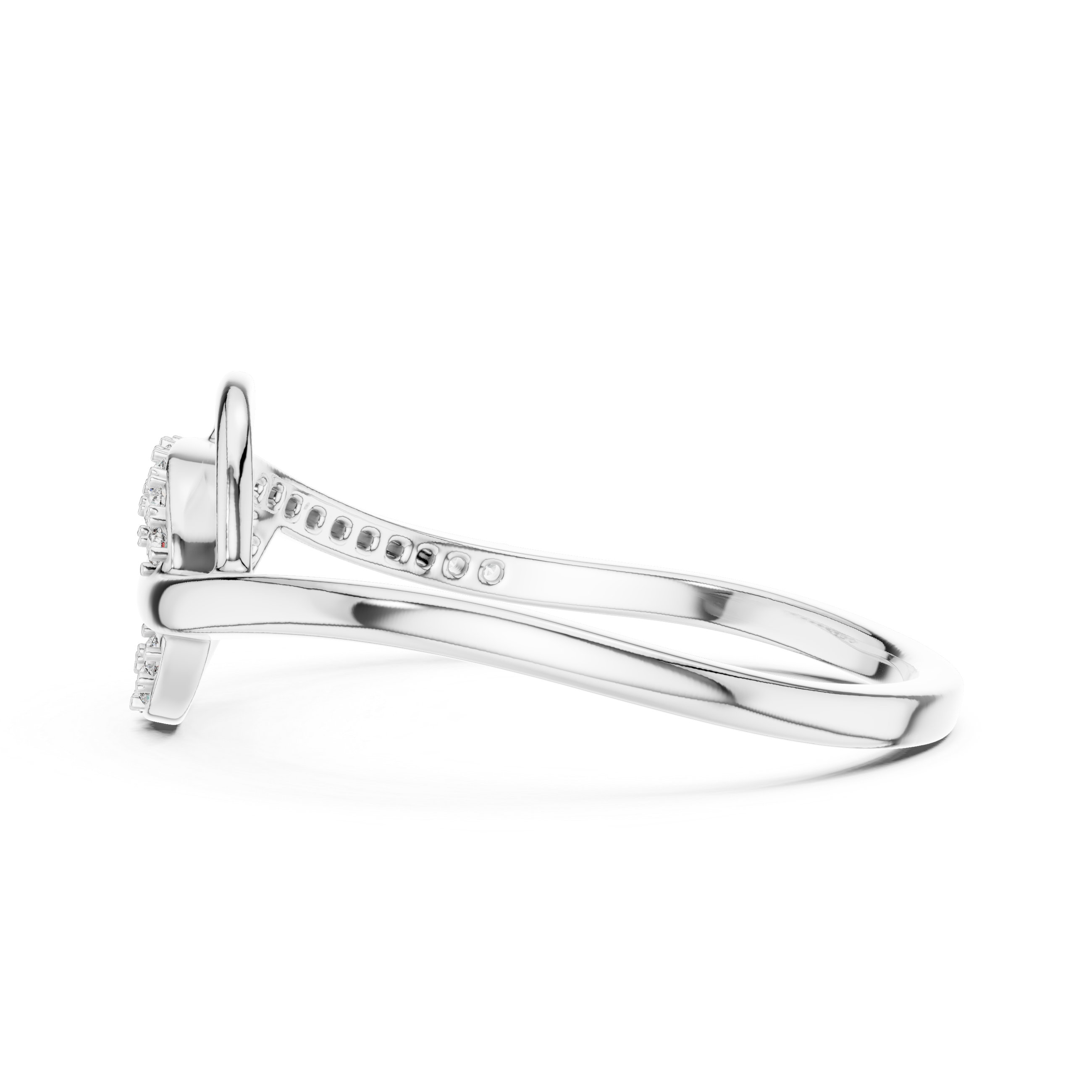 Infinity Curve Diamond Twist Ring