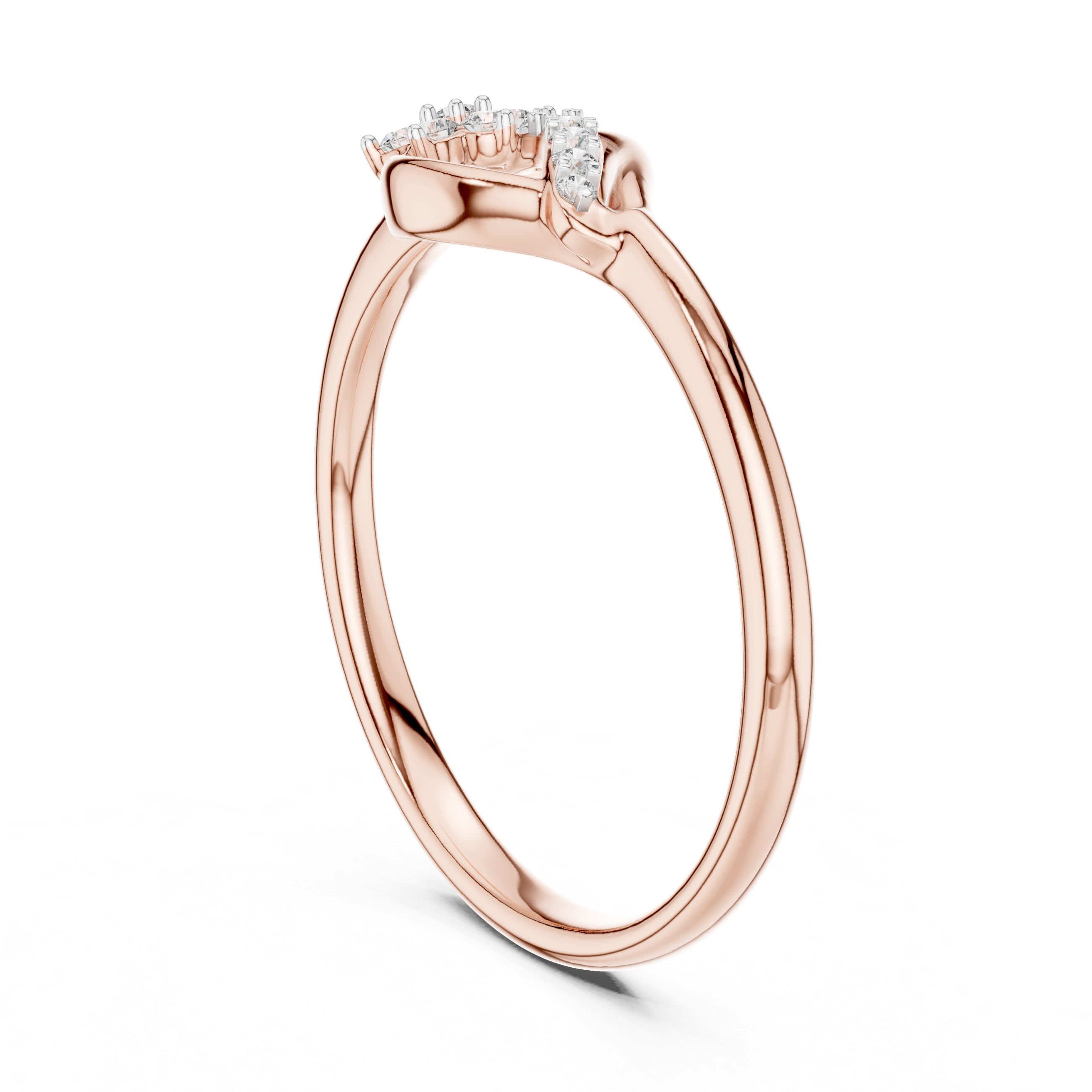 Diamond Infinity Flower Ring