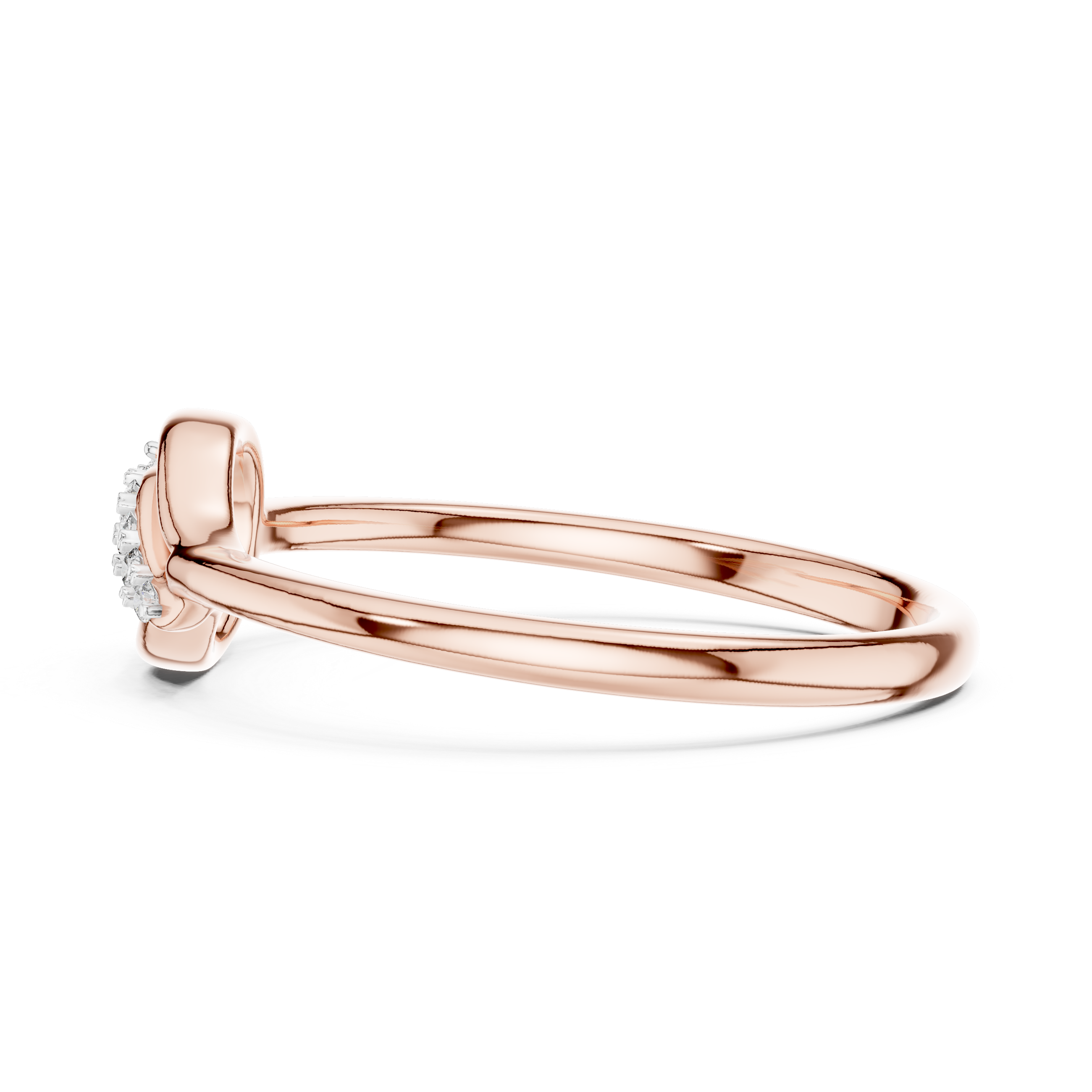 Diamond Infinity Flower Ring