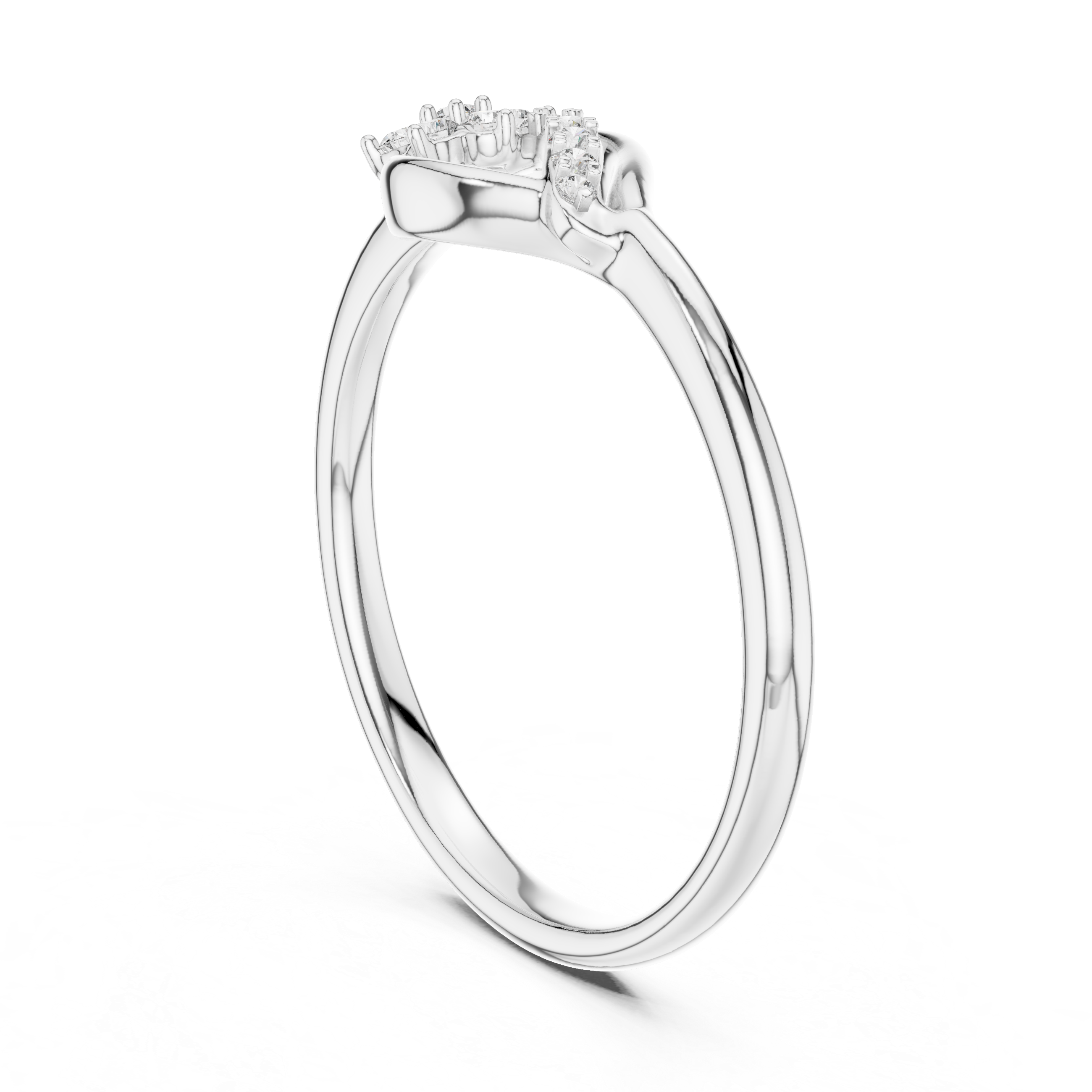 Diamond Infinity Flower Ring